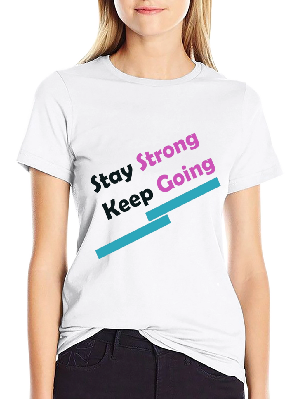 Stay Strong Keep Going Black T-Shirt