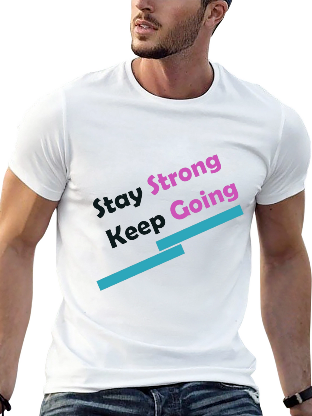 Stay Strong Keep Going Black T-Shirt