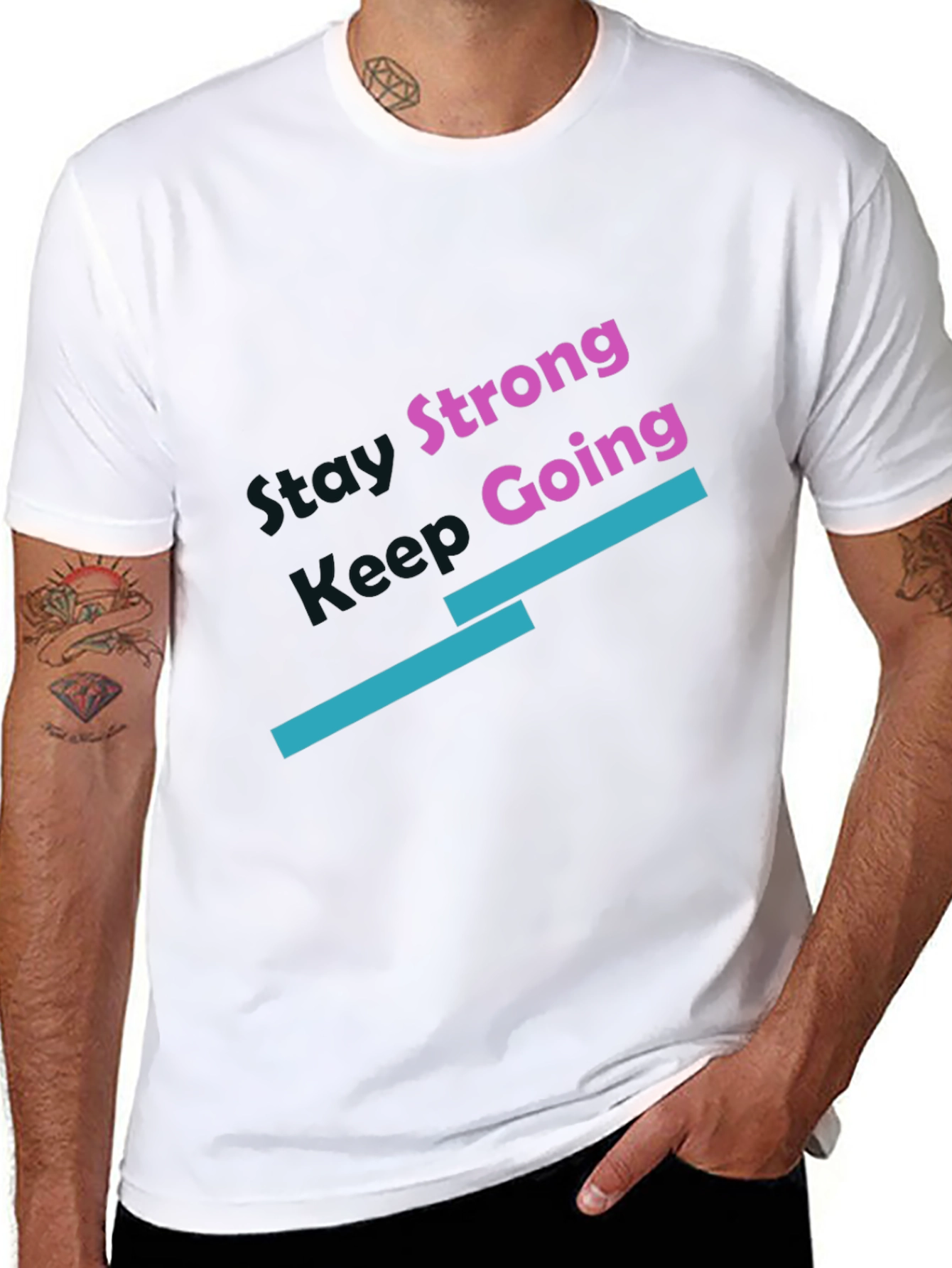 Stay Strong Keep Going Black T-Shirt