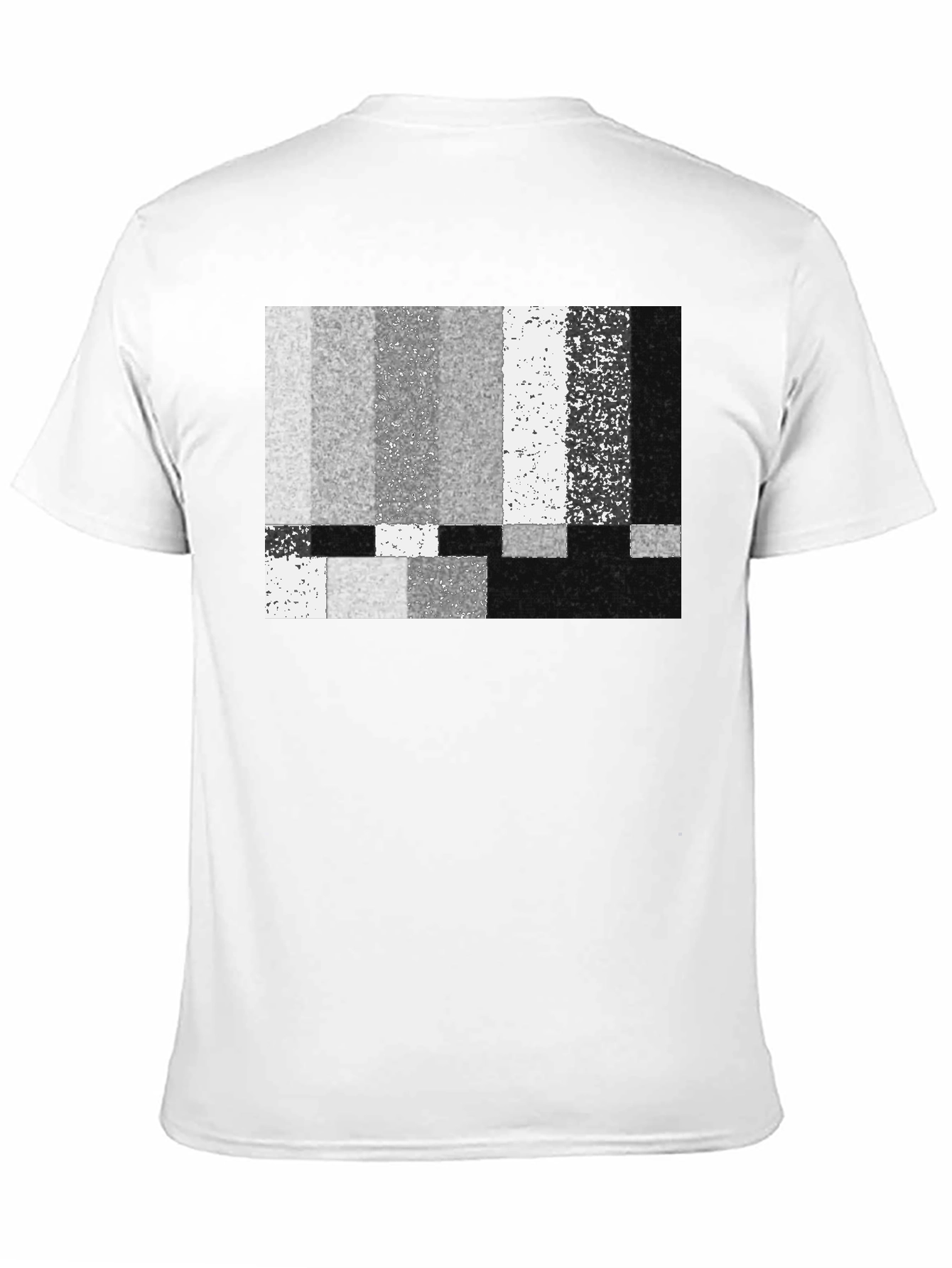 Static Pattern Graphic T-Shirt - Classic Black Tee