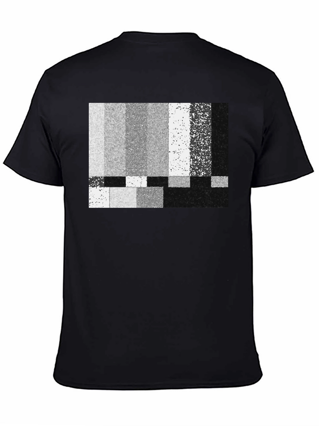 Static Pattern Graphic T-Shirt - Classic Black Tee