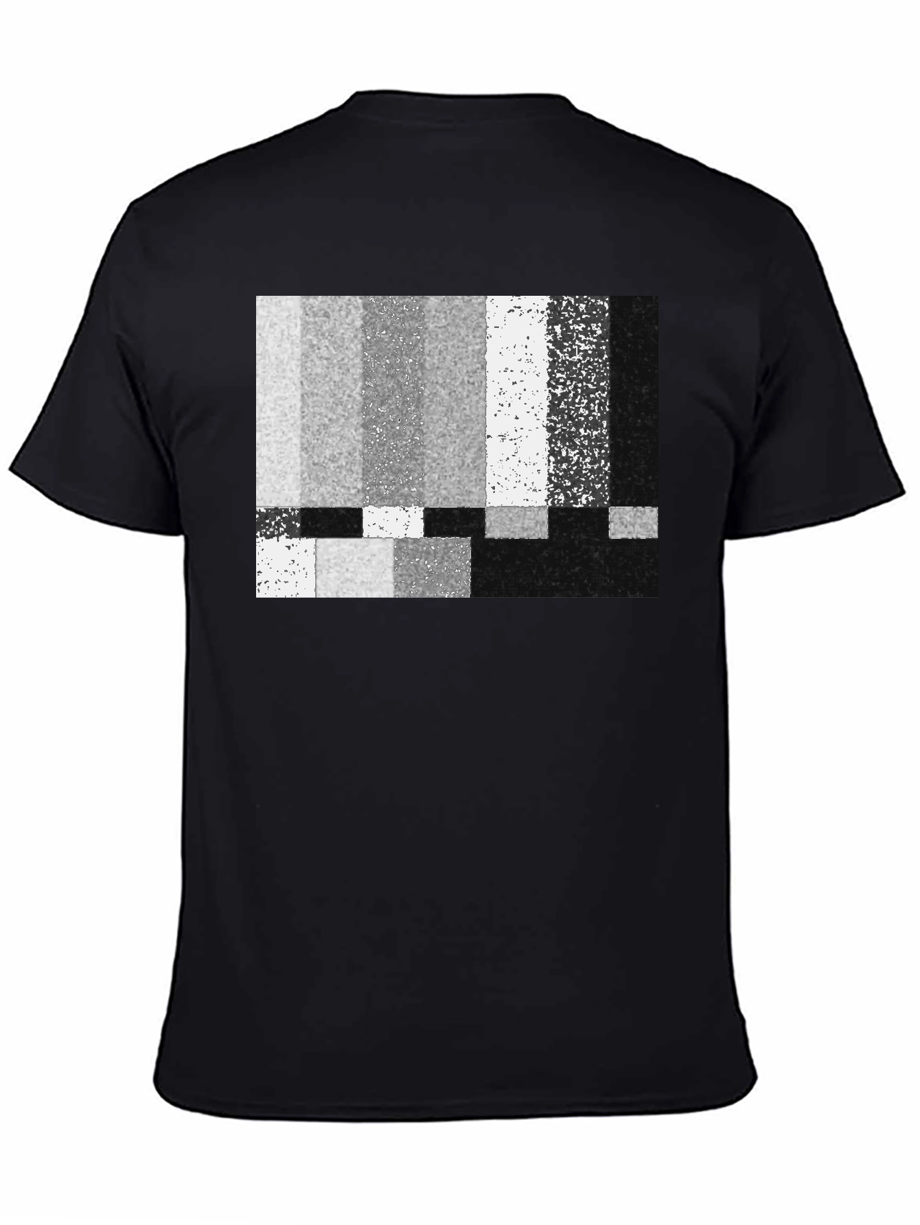 Static Pattern Graphic T-Shirt - Classic Black Tee