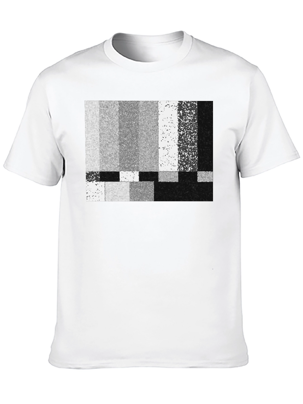 Static Pattern Graphic T-Shirt - Classic Black Tee