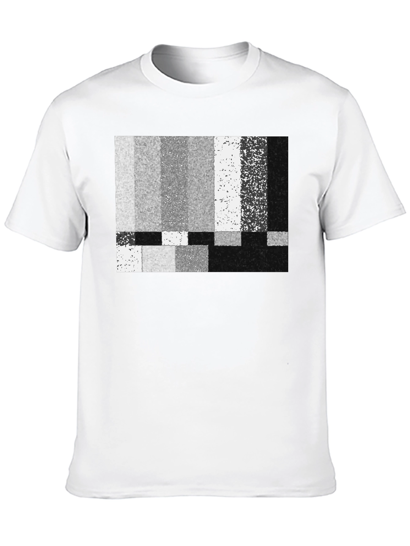 Static Pattern Graphic T-Shirt - Classic Black Tee