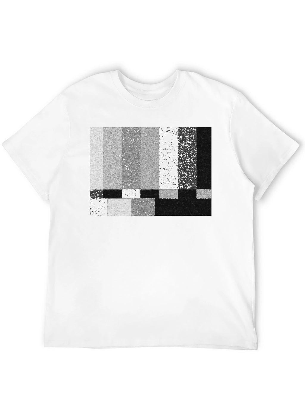 Static Pattern Graphic T-Shirt - Classic Black Tee