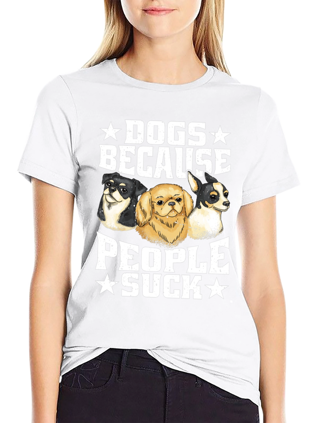 Dogs Because People Suck Graphic Tee