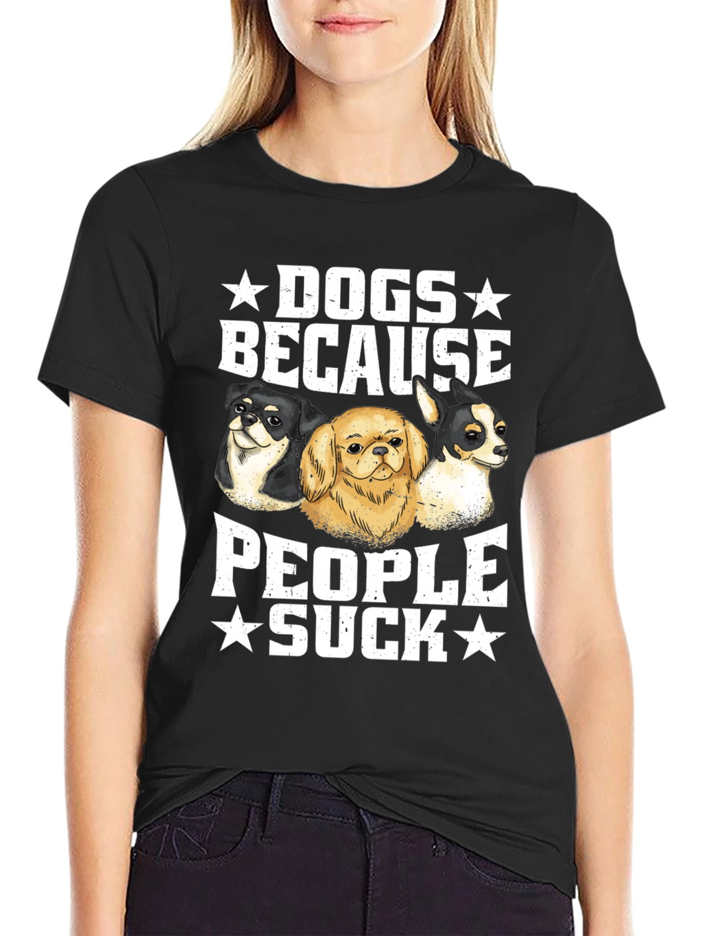 Dogs Because People Suck Graphic Tee