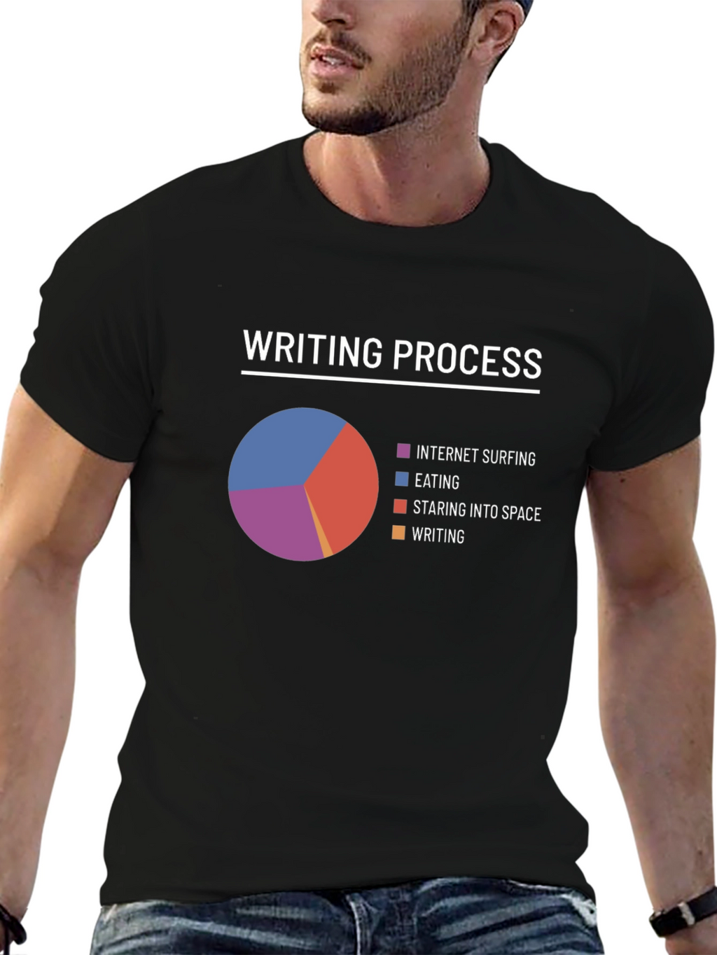 Writing Process T-Shirt - Humorous Writer Tee