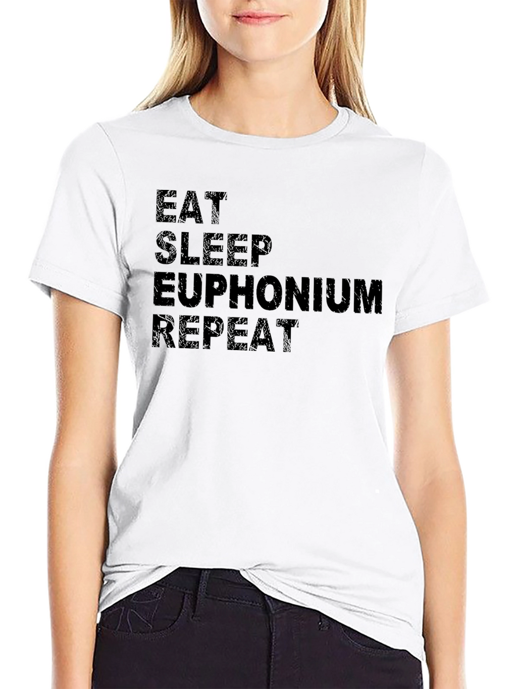 Eat Sleep Euphonium Repeat Black T-Shirt