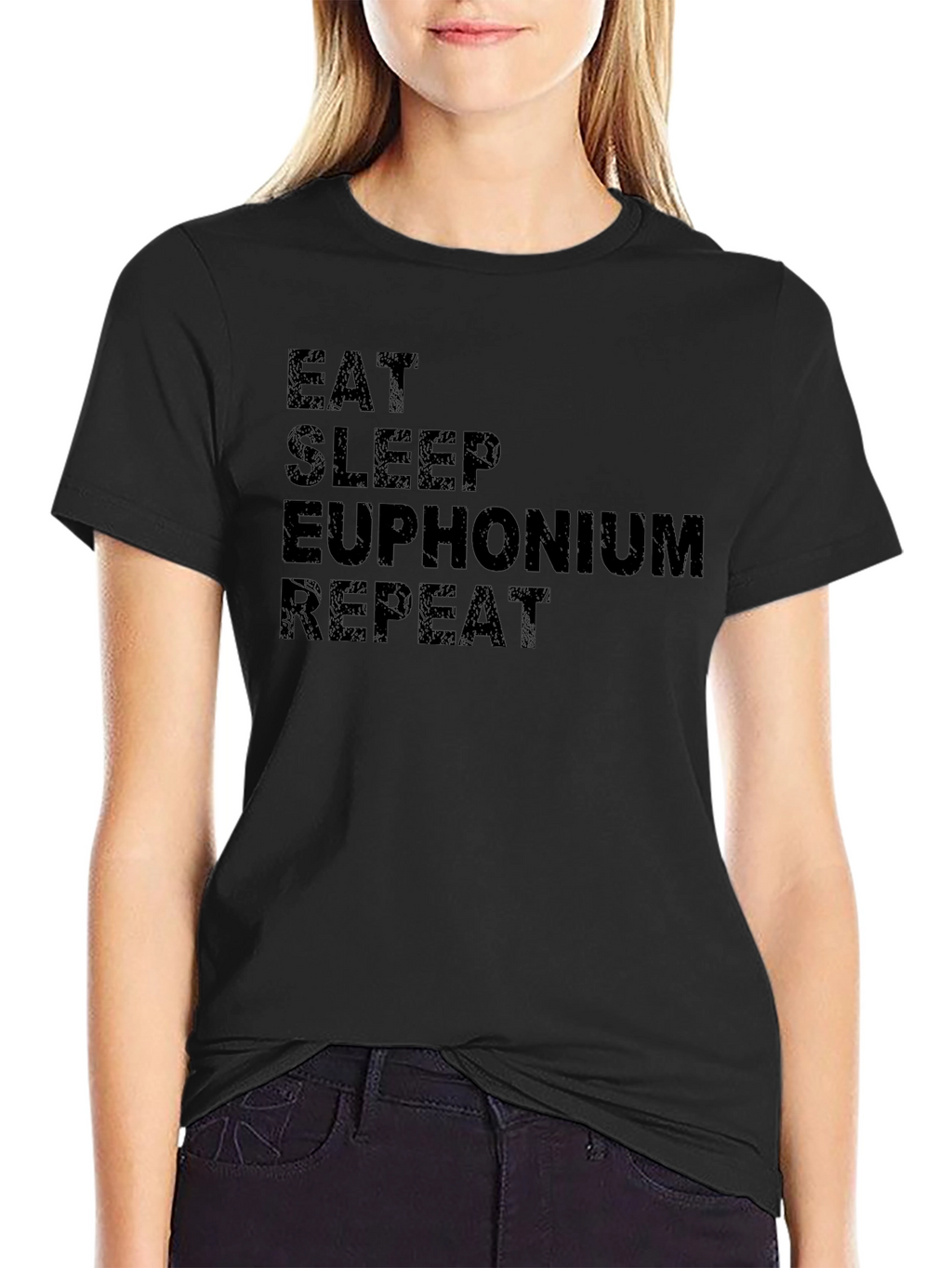 Eat Sleep Euphonium Repeat Black T-Shirt