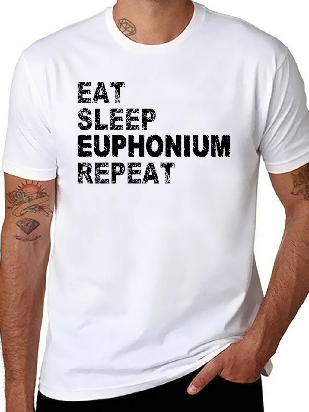Eat Sleep Euphonium Repeat Black T-Shirt
