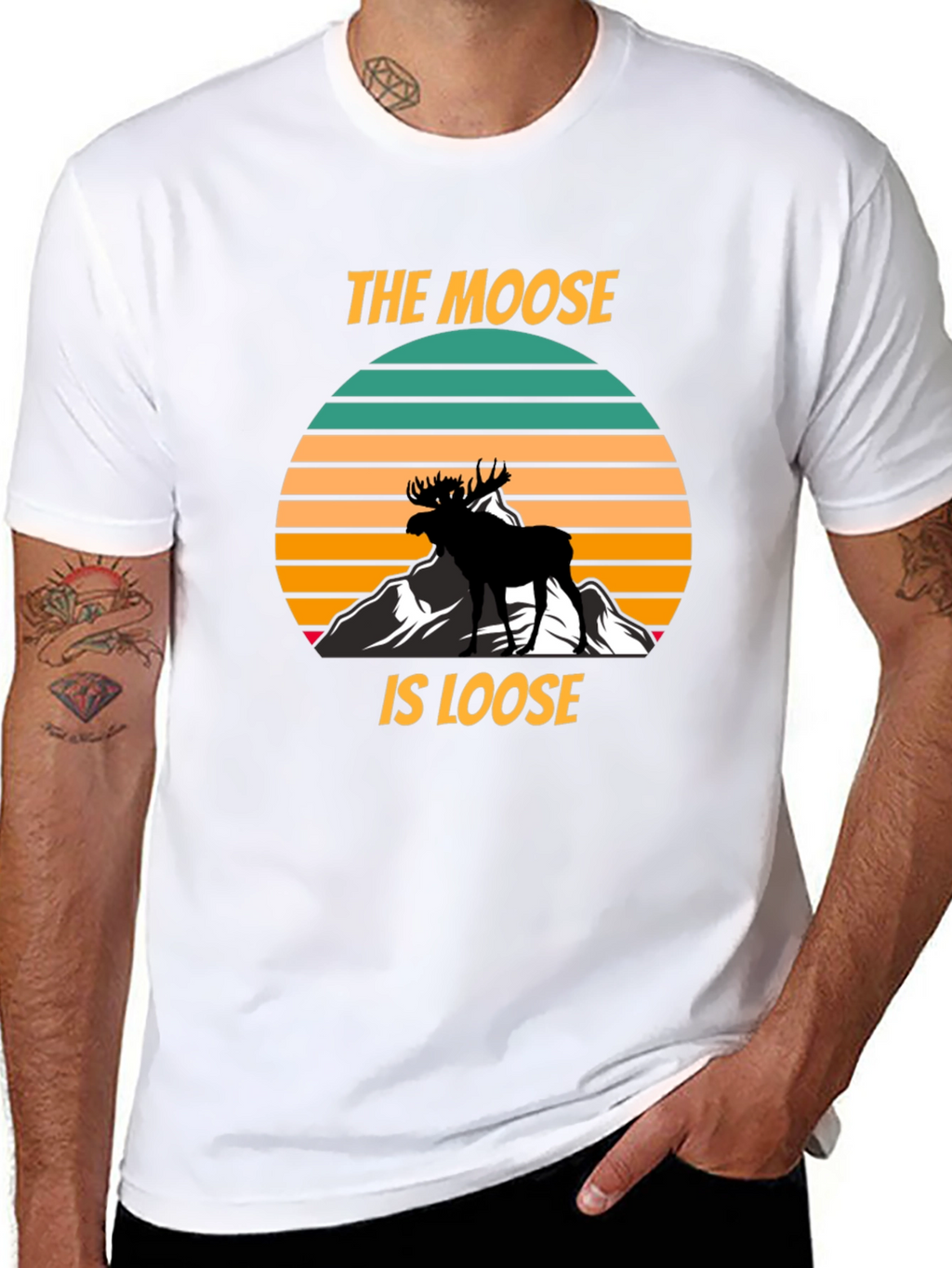 The Moose Is Loose Black Graphic T-Shirt