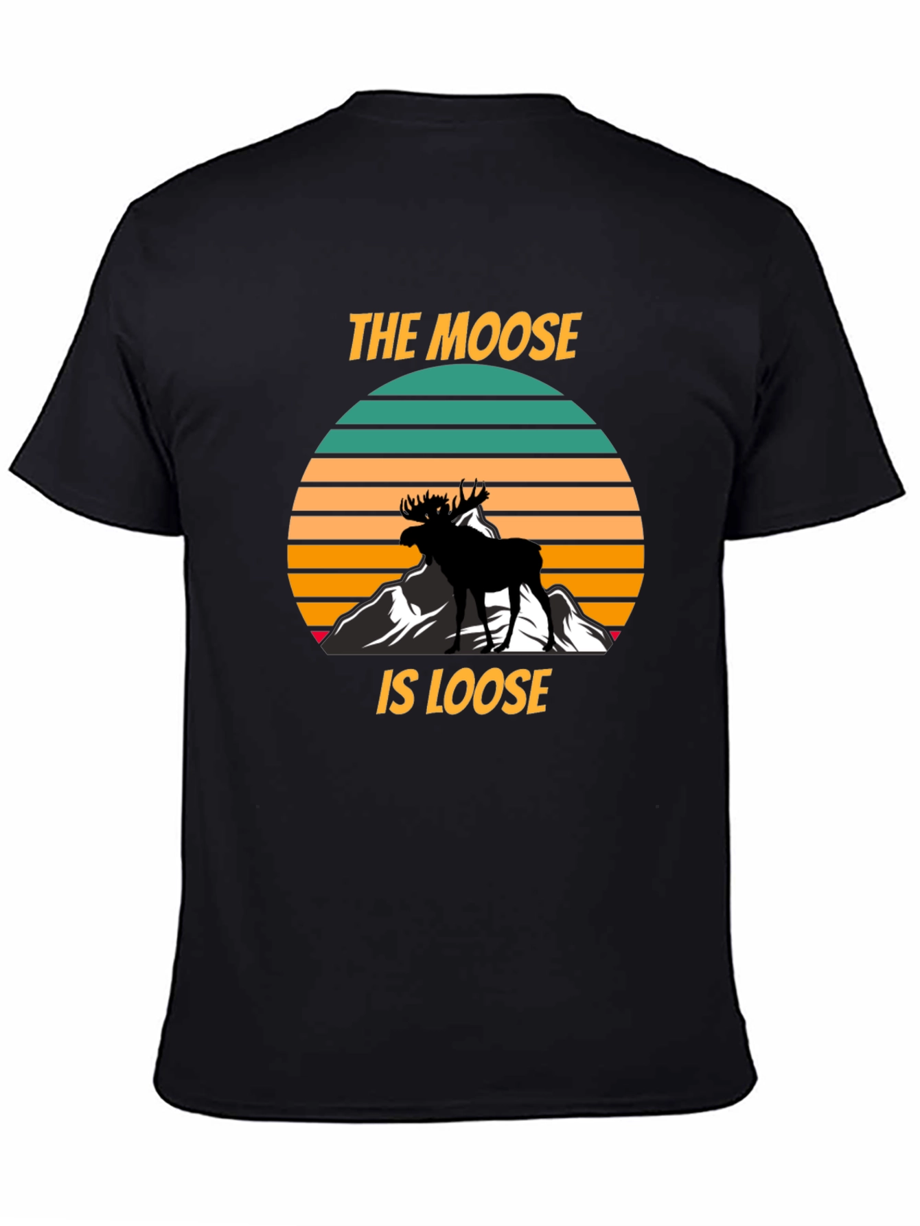 The Moose Is Loose Black Graphic T-Shirt