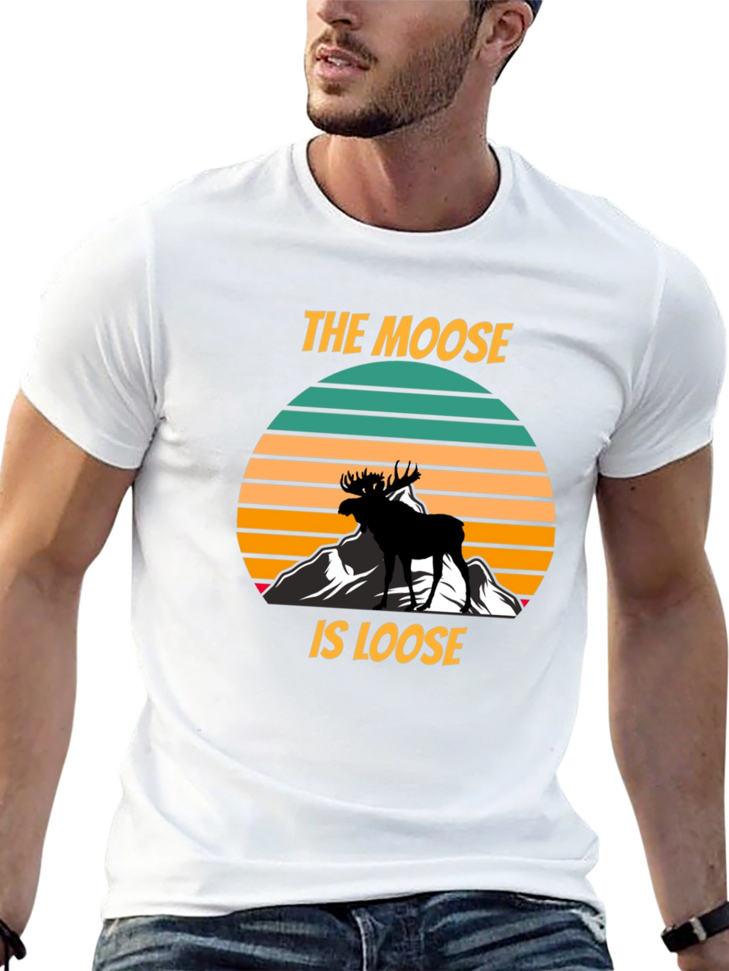 The Moose Is Loose Black Graphic T-Shirt