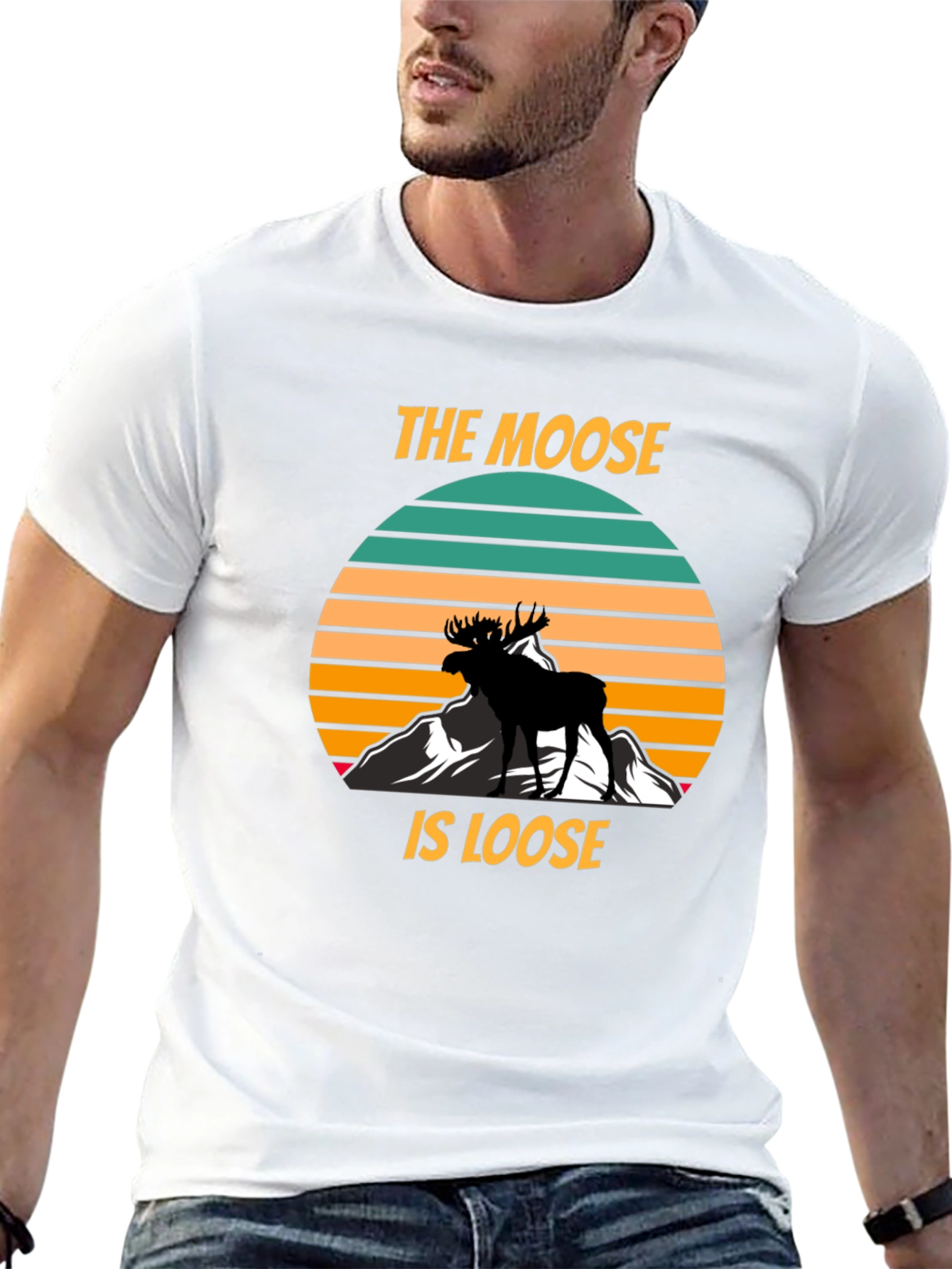 The Moose Is Loose Black Graphic T-Shirt