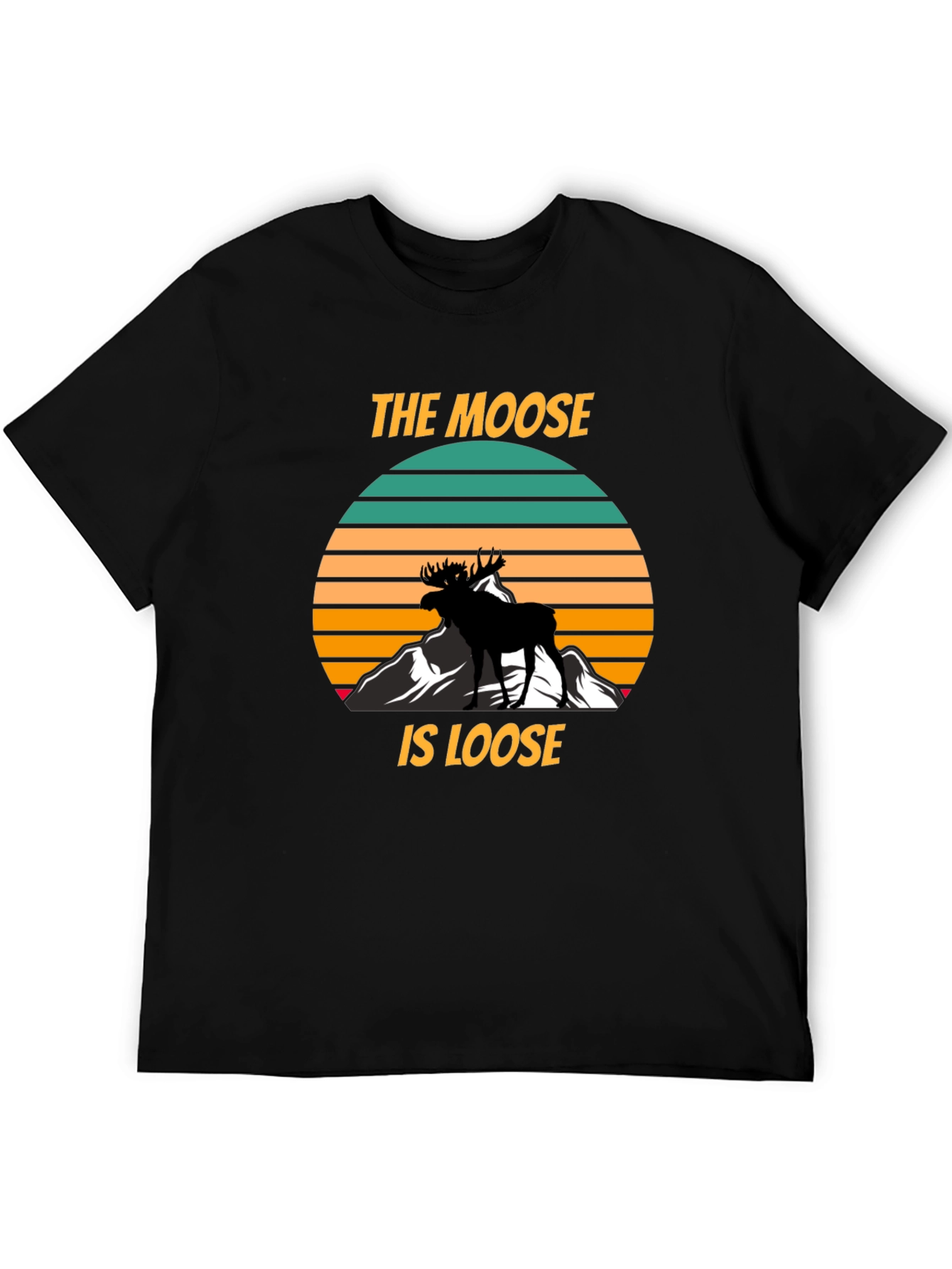 The Moose Is Loose Black Graphic T-Shirt