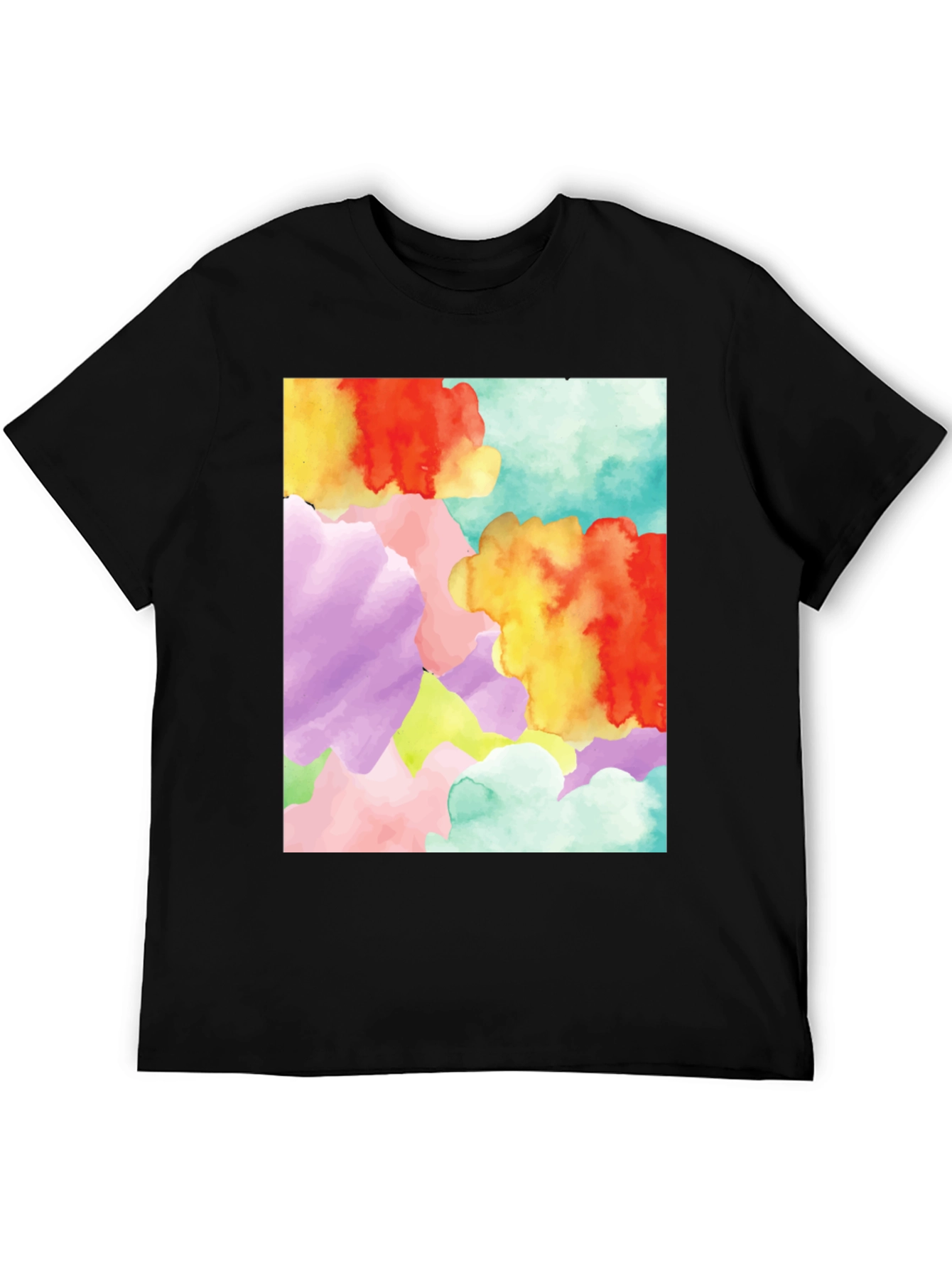 Abstract Watercolor Graphic Tee - Unique Design