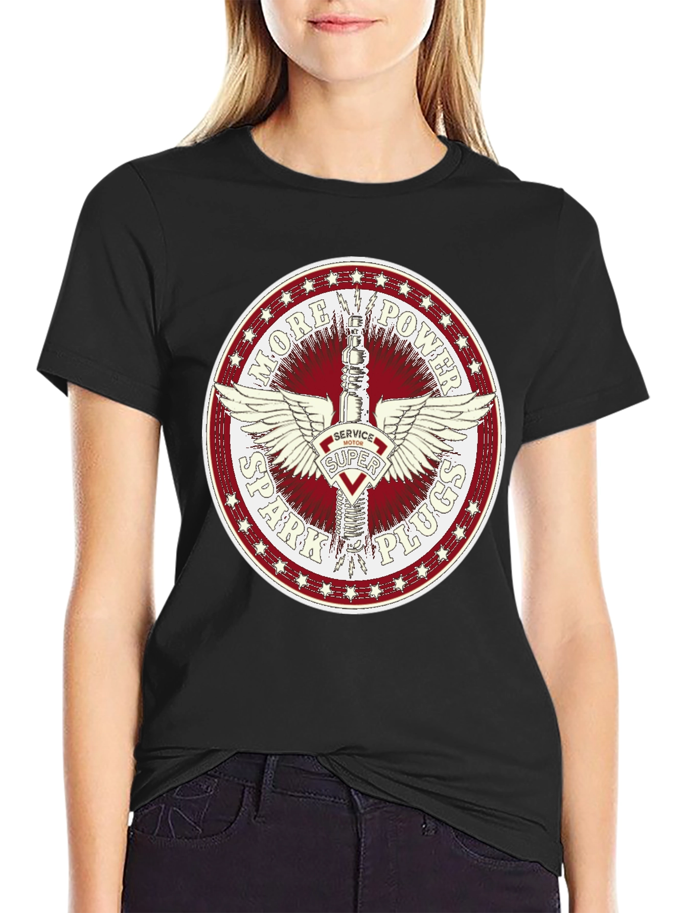 More Power Spark Plugs Graphic Tee