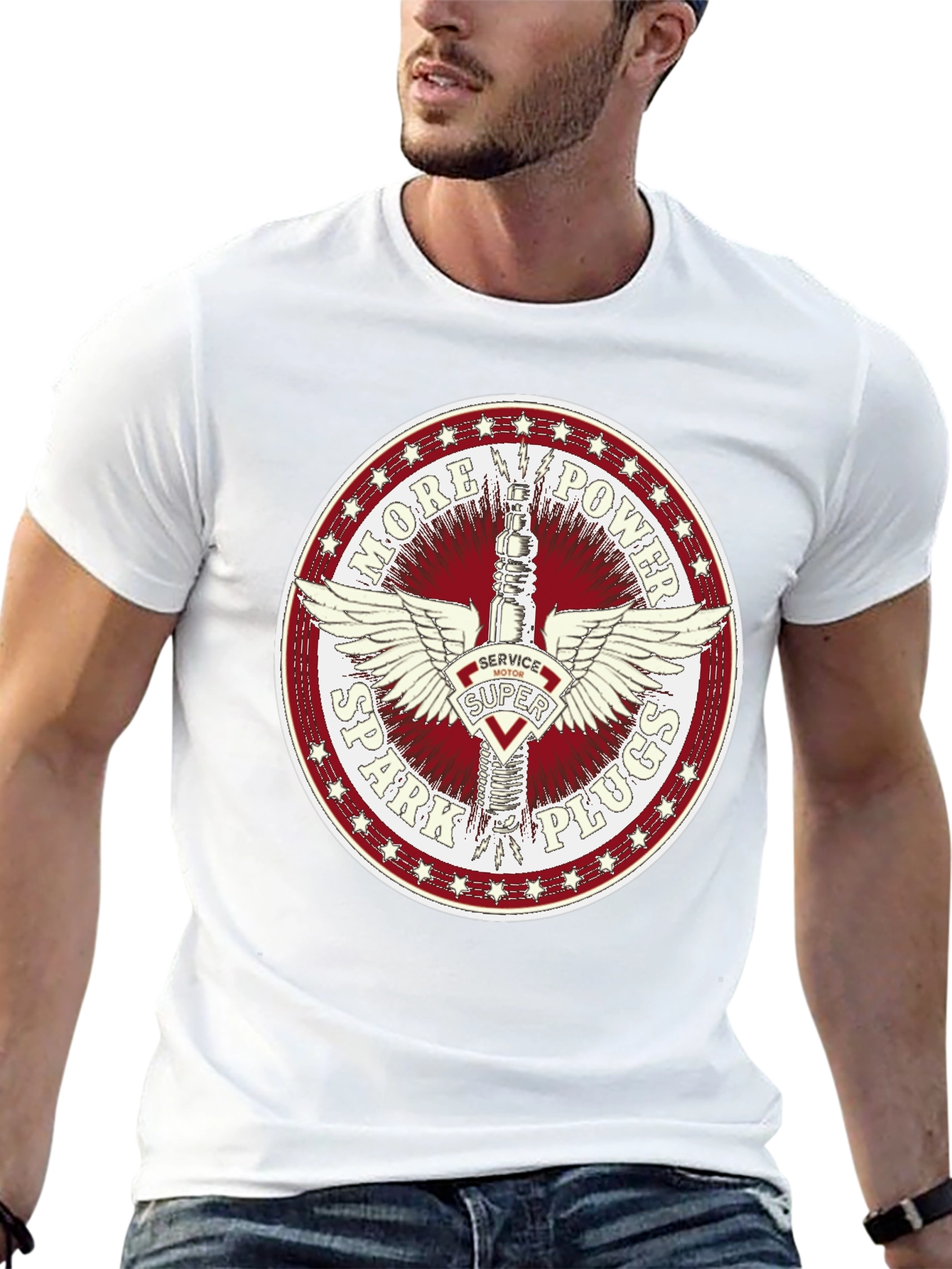 More Power Spark Plugs Graphic Tee