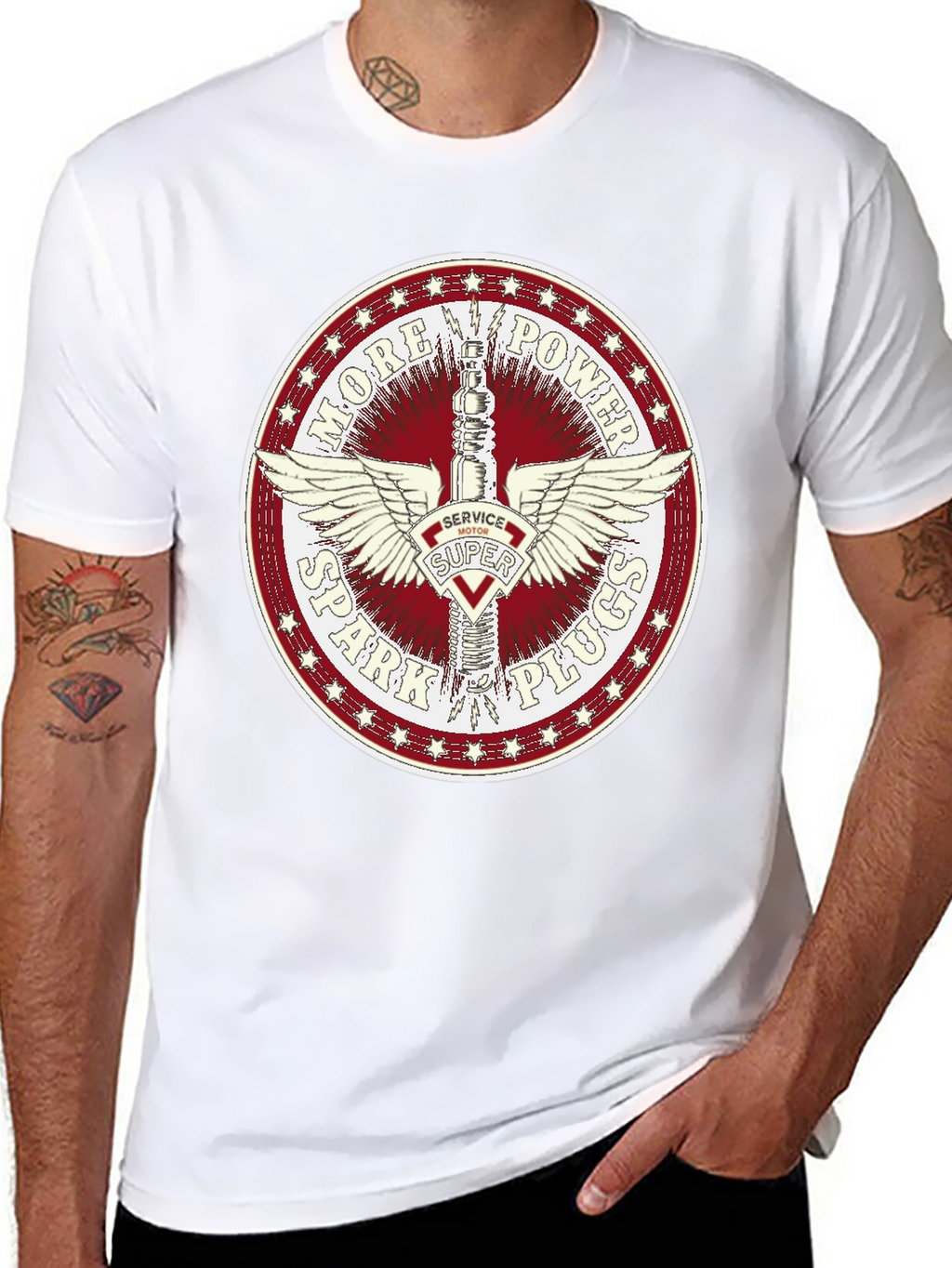 More Power Spark Plugs Graphic Tee