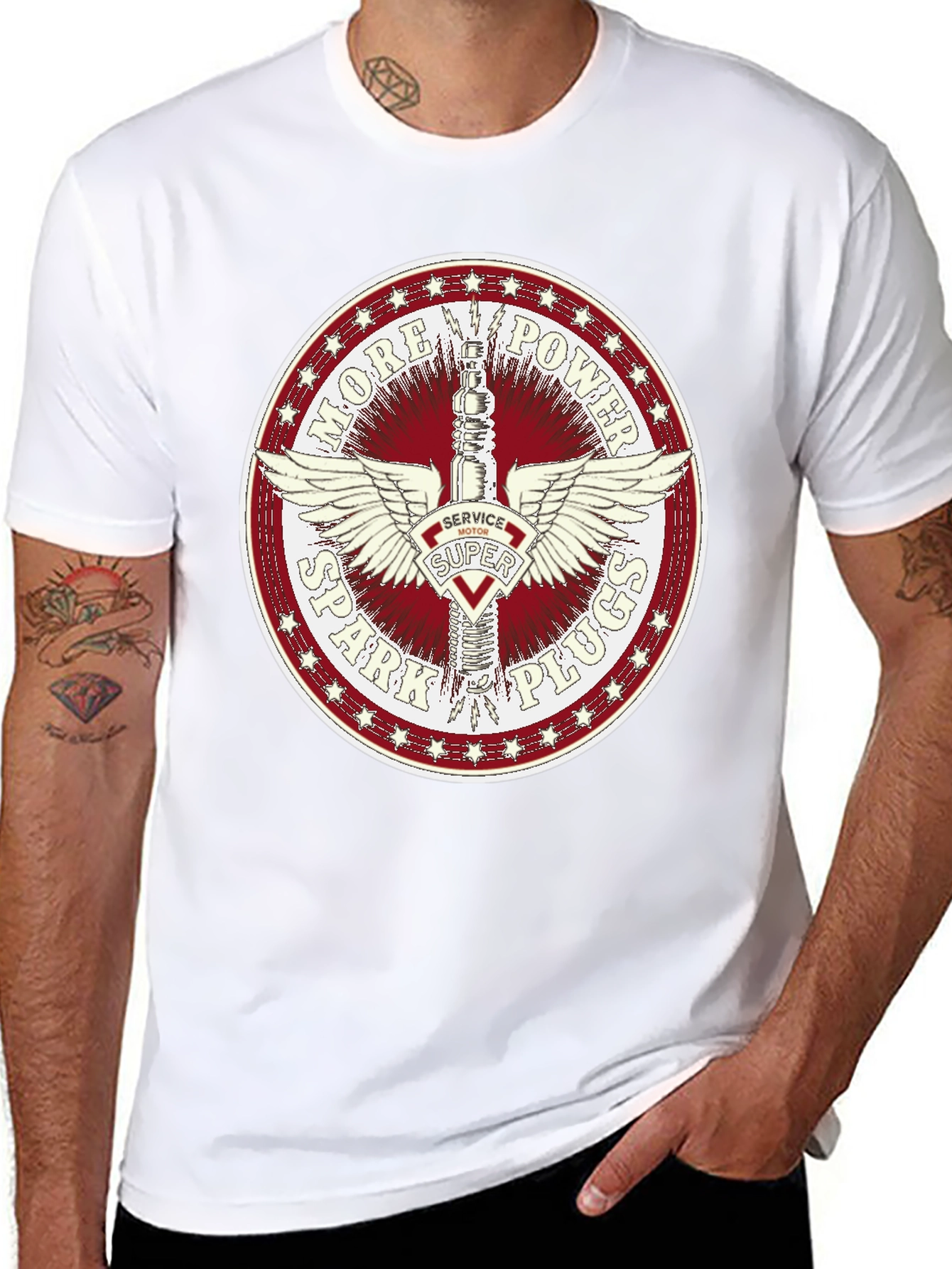 More Power Spark Plugs Graphic Tee
