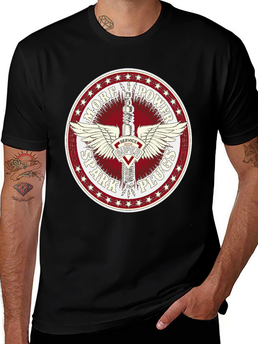 More Power Spark Plugs Graphic Tee