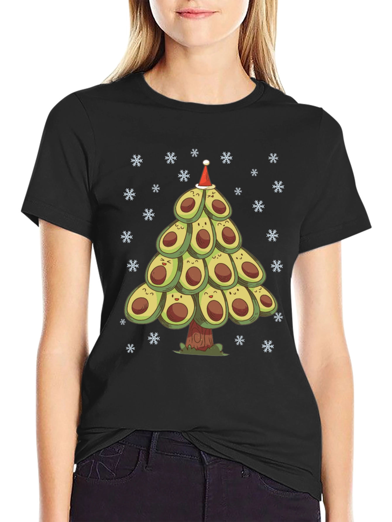 Avocado Christmas Tree T-Shirt