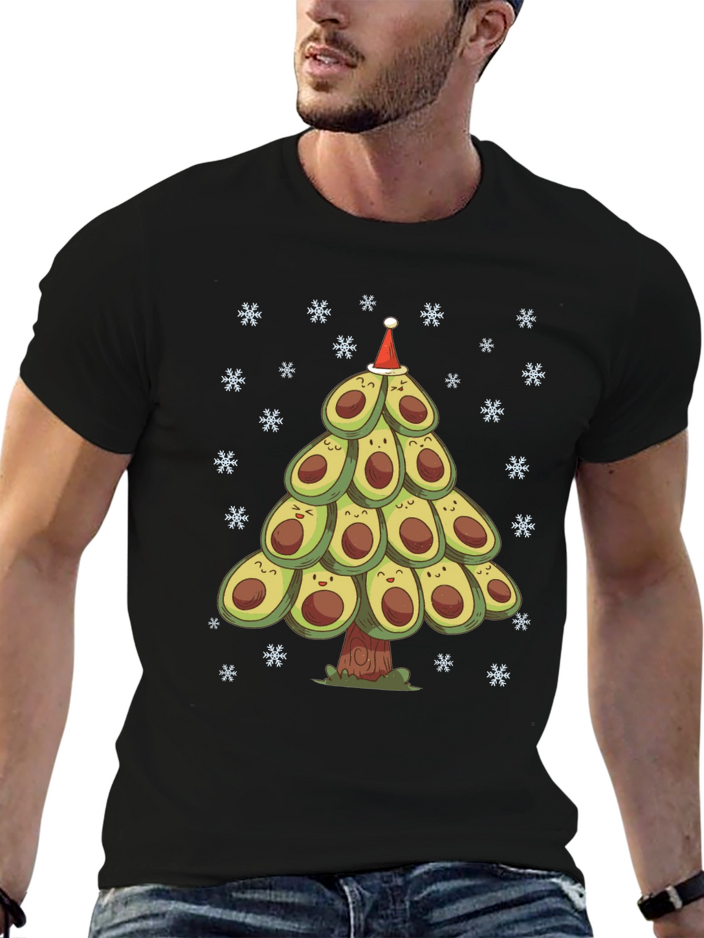 Avocado Christmas Tree T-Shirt