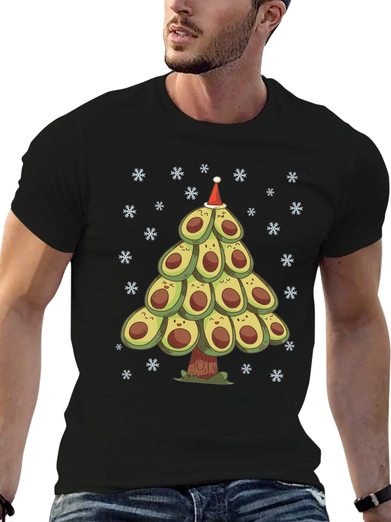 Avocado Christmas Tree T-Shirt