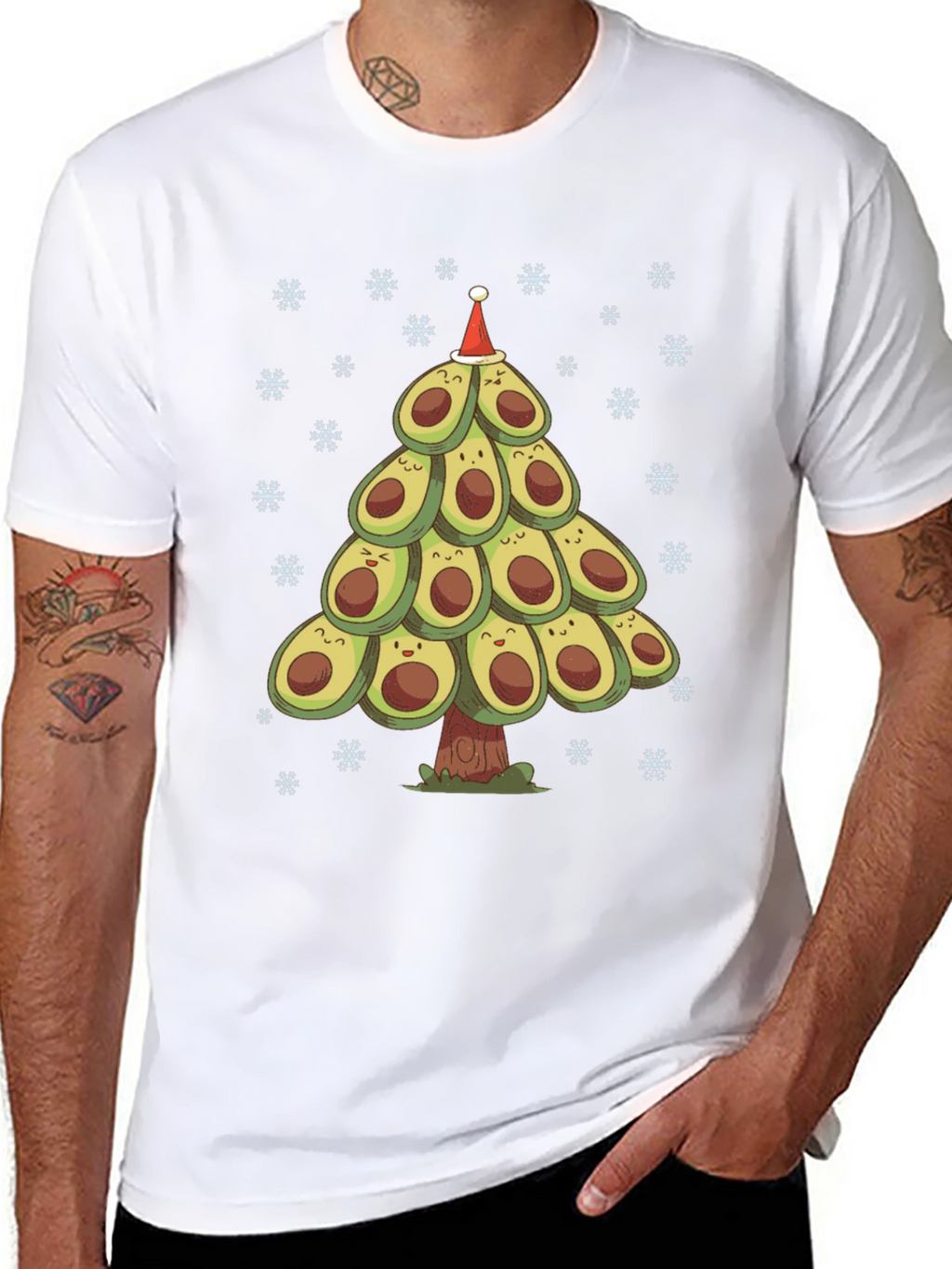 Avocado Christmas Tree T-Shirt