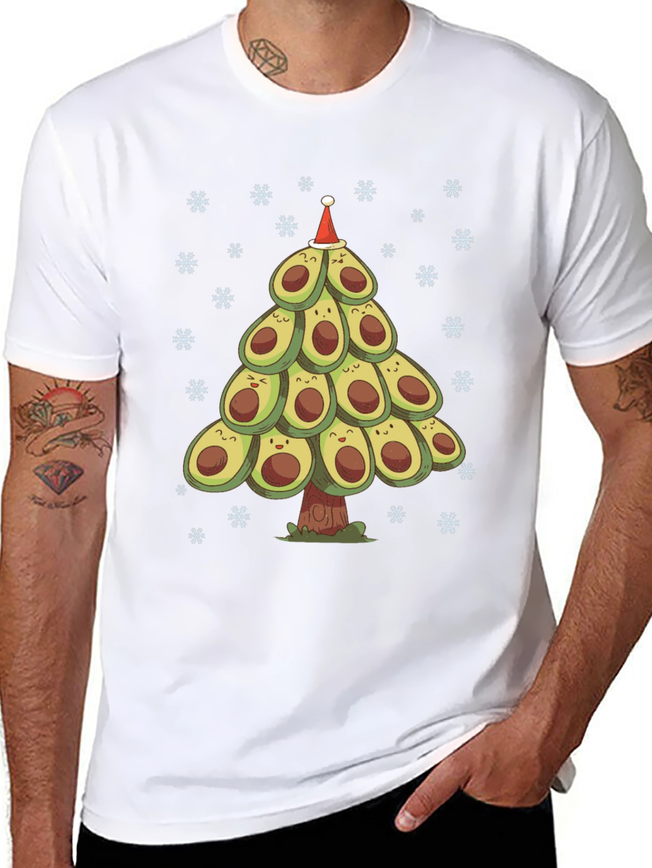 Avocado Christmas Tree T-Shirt