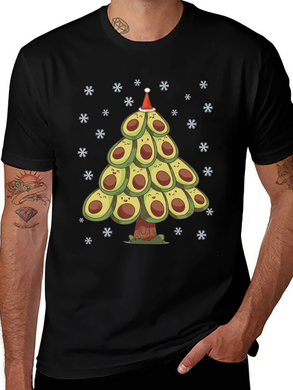 Avocado Christmas Tree T-Shirt