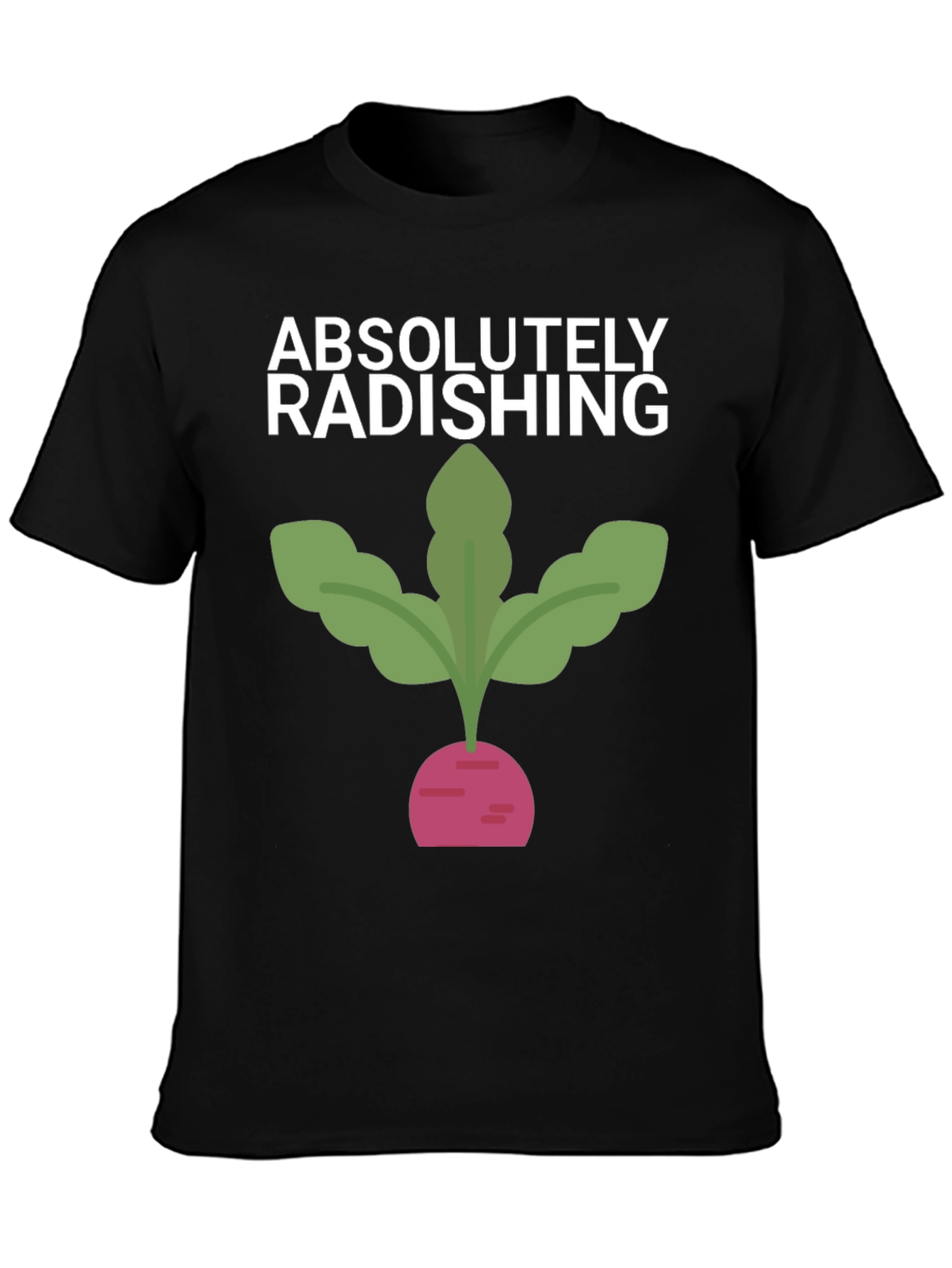 Absolutely Radishing Graphic Tee - Black Cotton T-Shirt