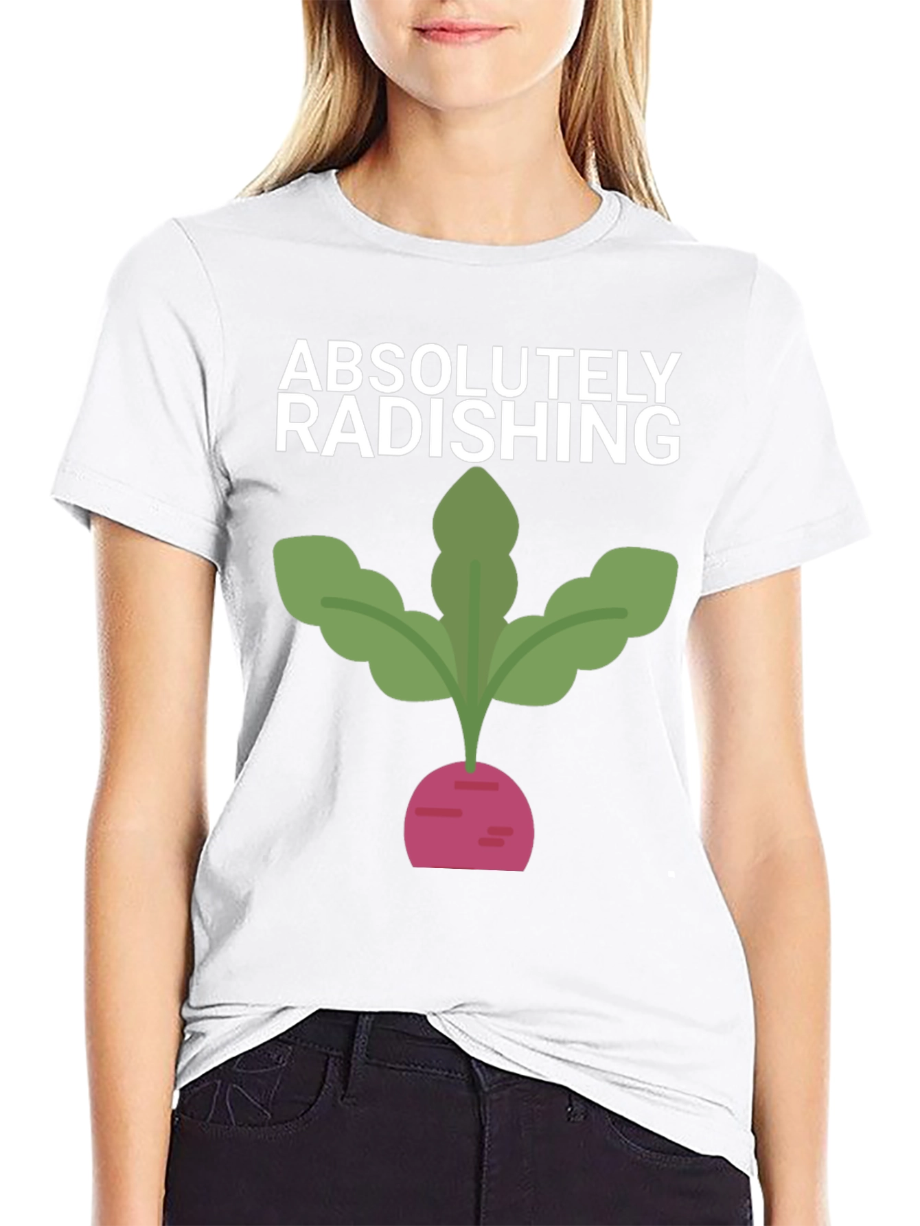 Absolutely Radishing Graphic Tee - Black Cotton T-Shirt