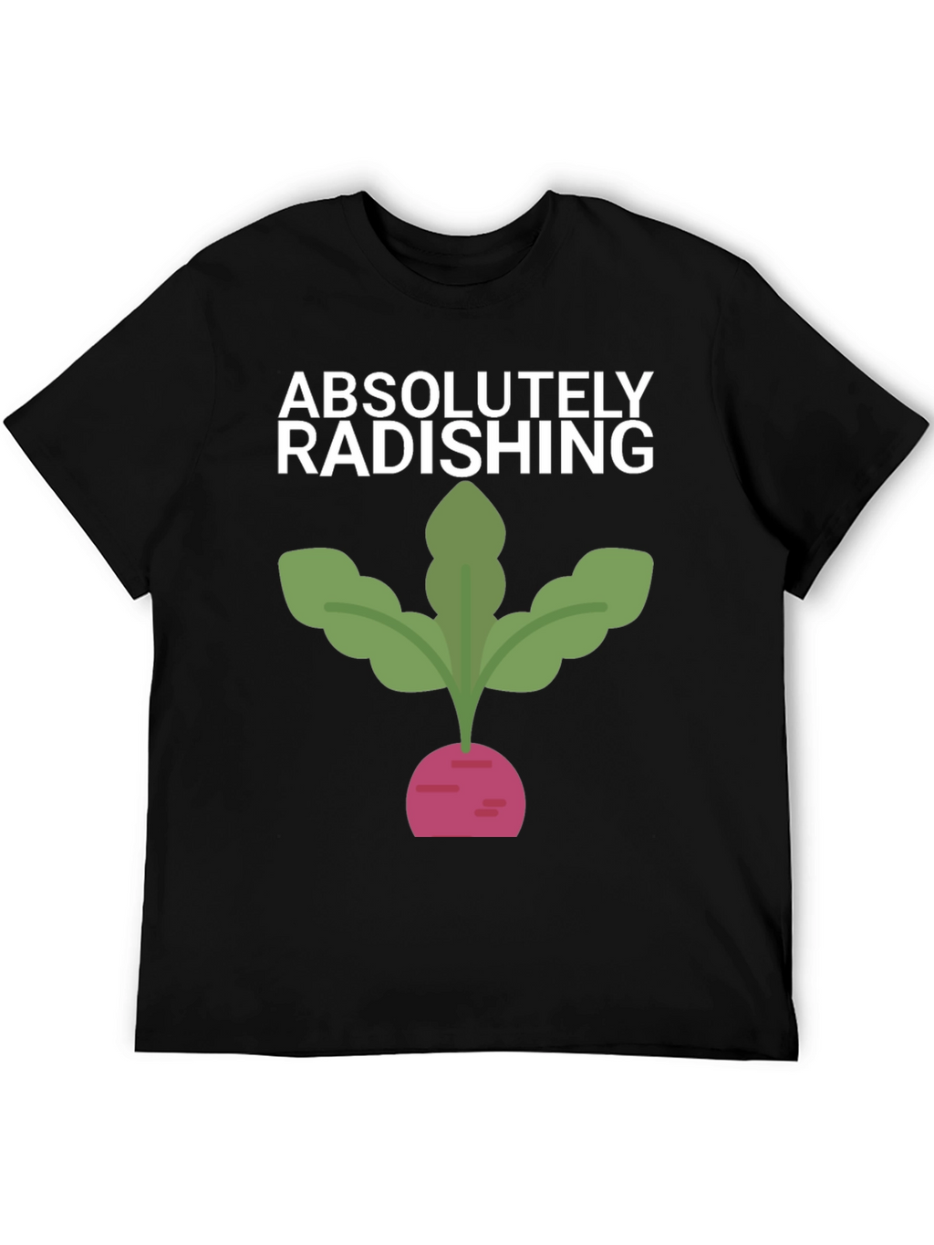 Absolutely Radishing Graphic Tee - Black Cotton T-Shirt