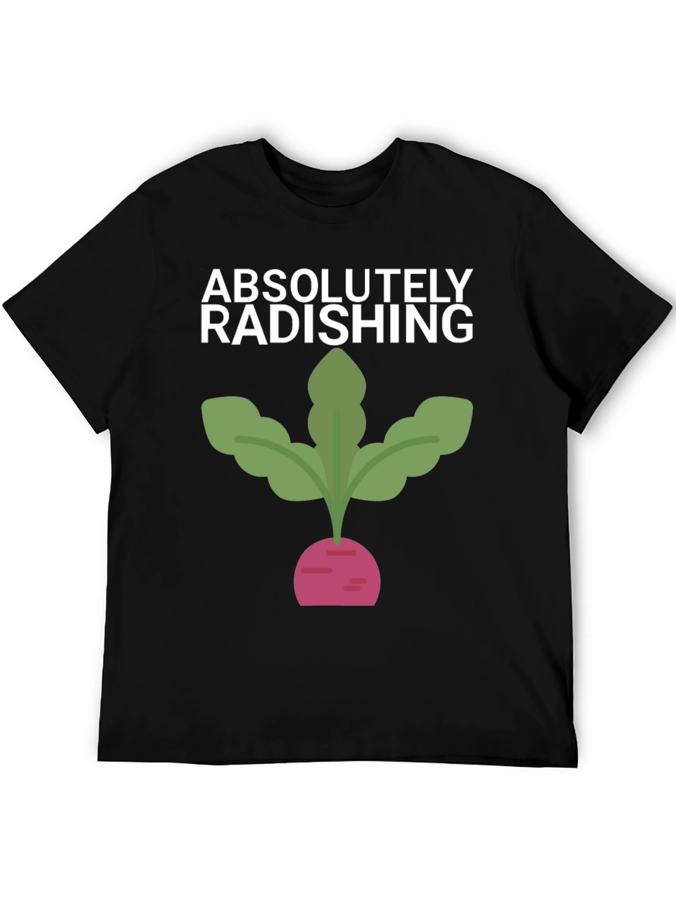 Absolutely Radishing Graphic Tee - Black Cotton T-Shirt