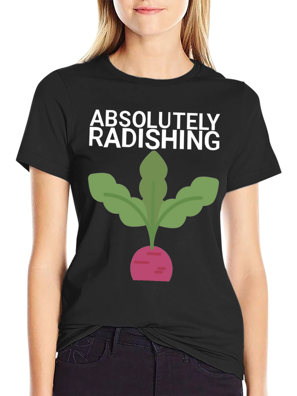 Absolutely Radishing Graphic Tee - Black Cotton T-Shirt