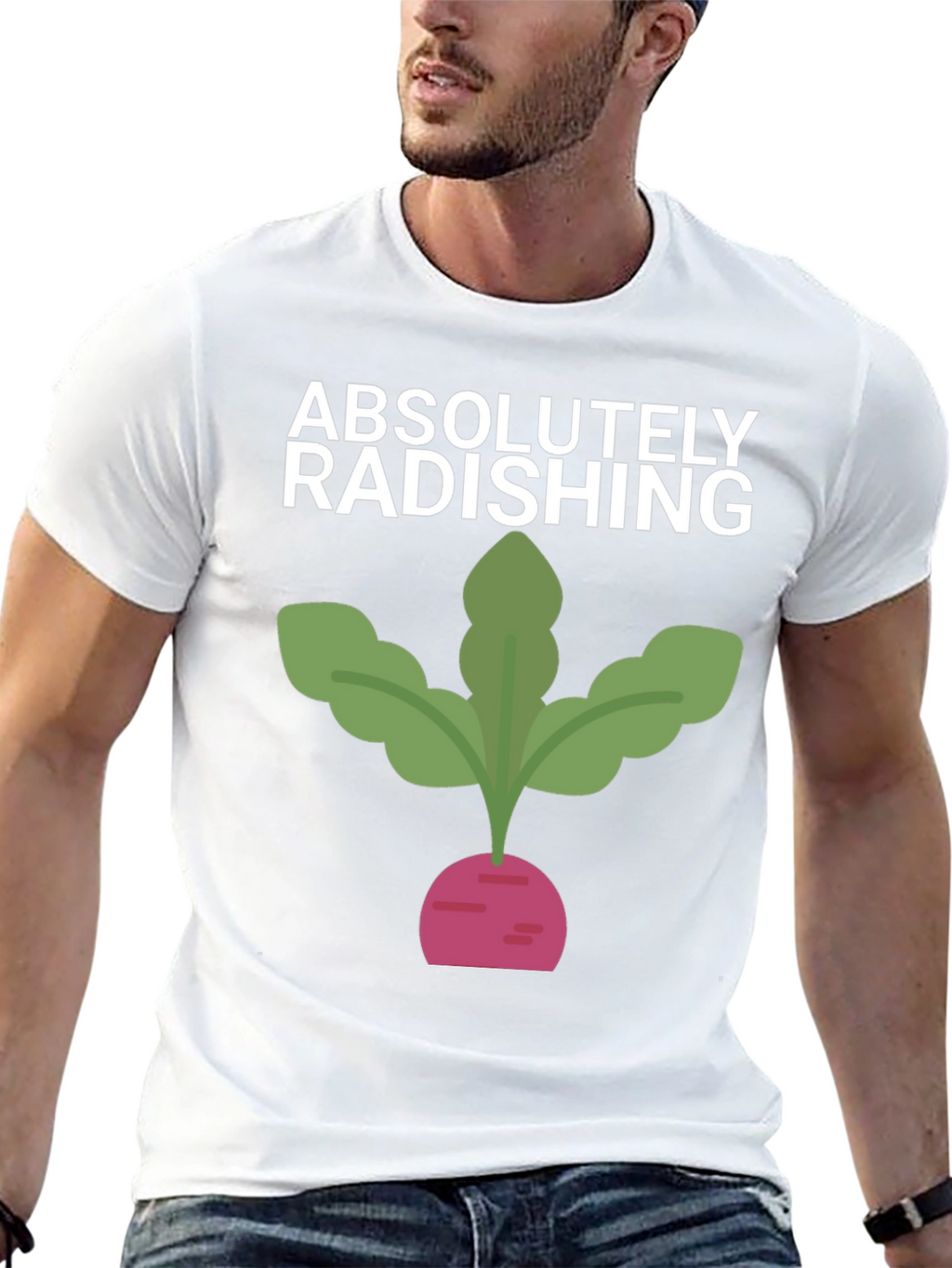 Absolutely Radishing Graphic Tee - Black Cotton T-Shirt