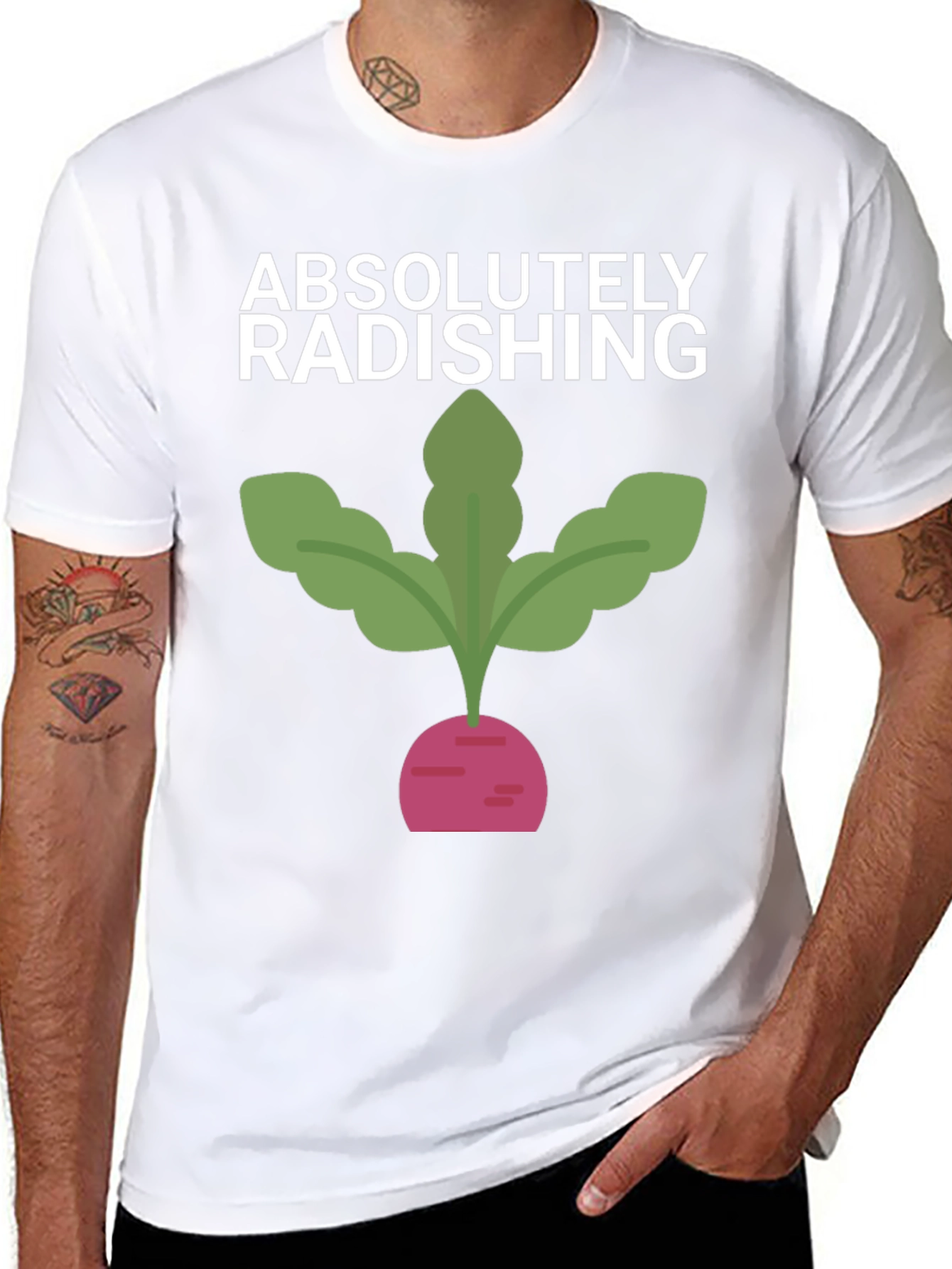Absolutely Radishing Graphic Tee - Black Cotton T-Shirt