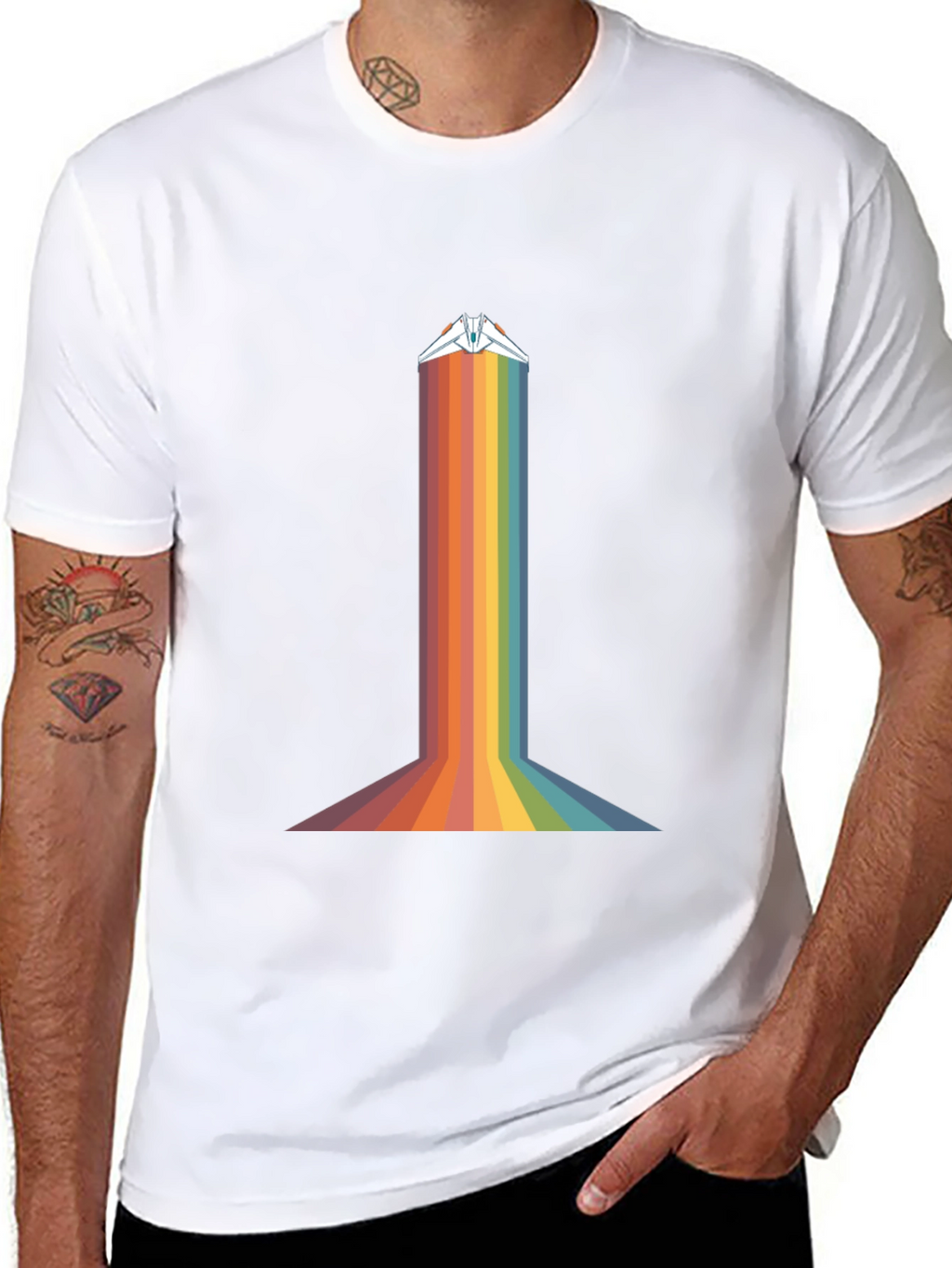Rainbow Spaceship T-Shirt