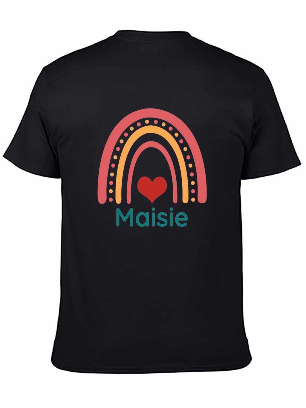 Personalized Rainbow Heart Name T-Shirt