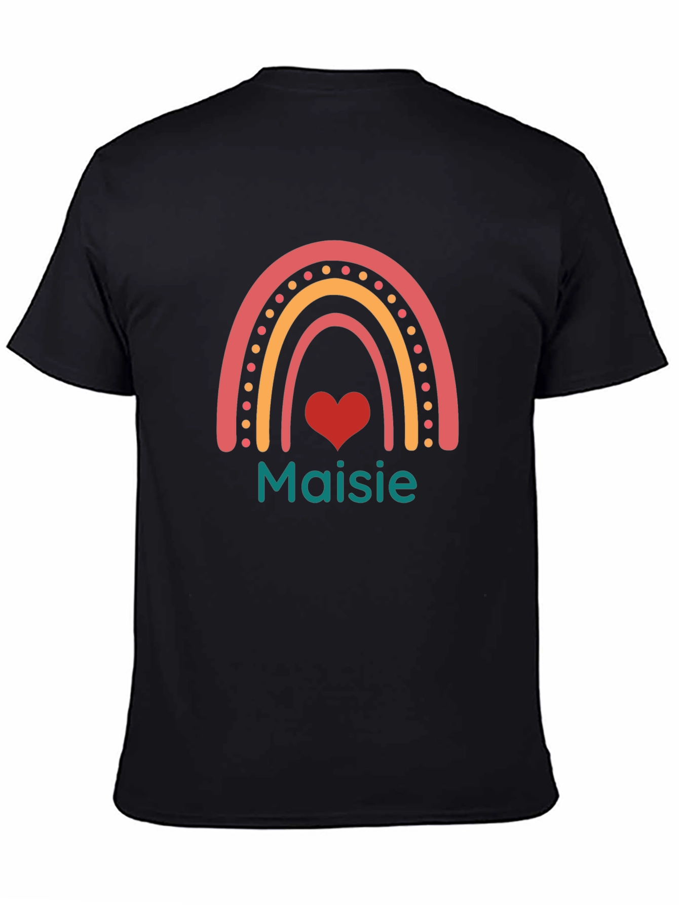 Personalized Rainbow Heart Name T-Shirt