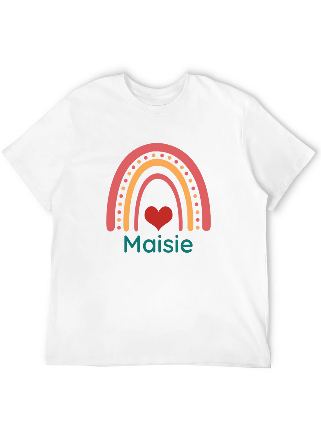 Personalized Rainbow Heart Name T-Shirt