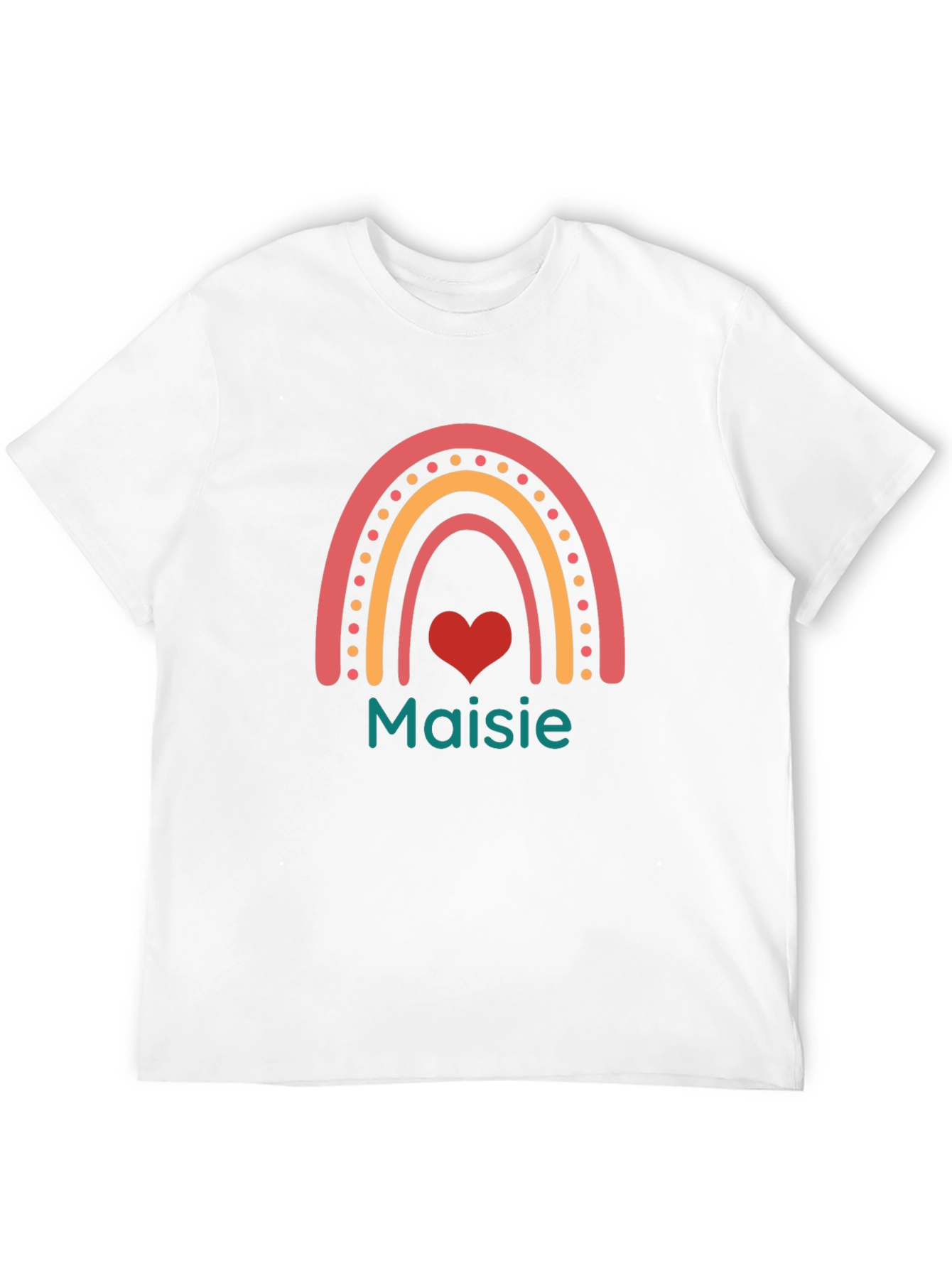 Personalized Rainbow Heart Name T-Shirt