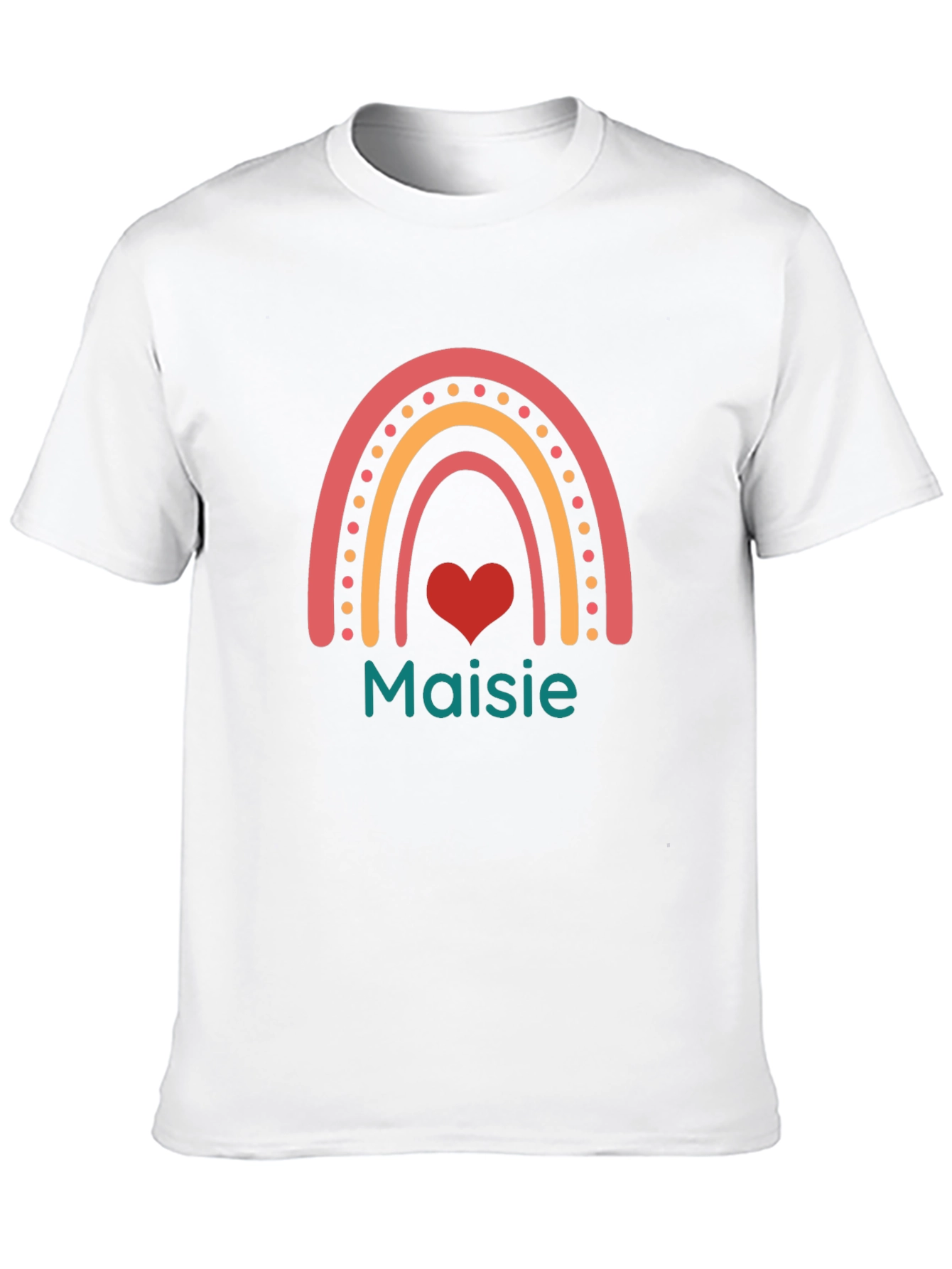 Personalized Rainbow Heart Name T-Shirt