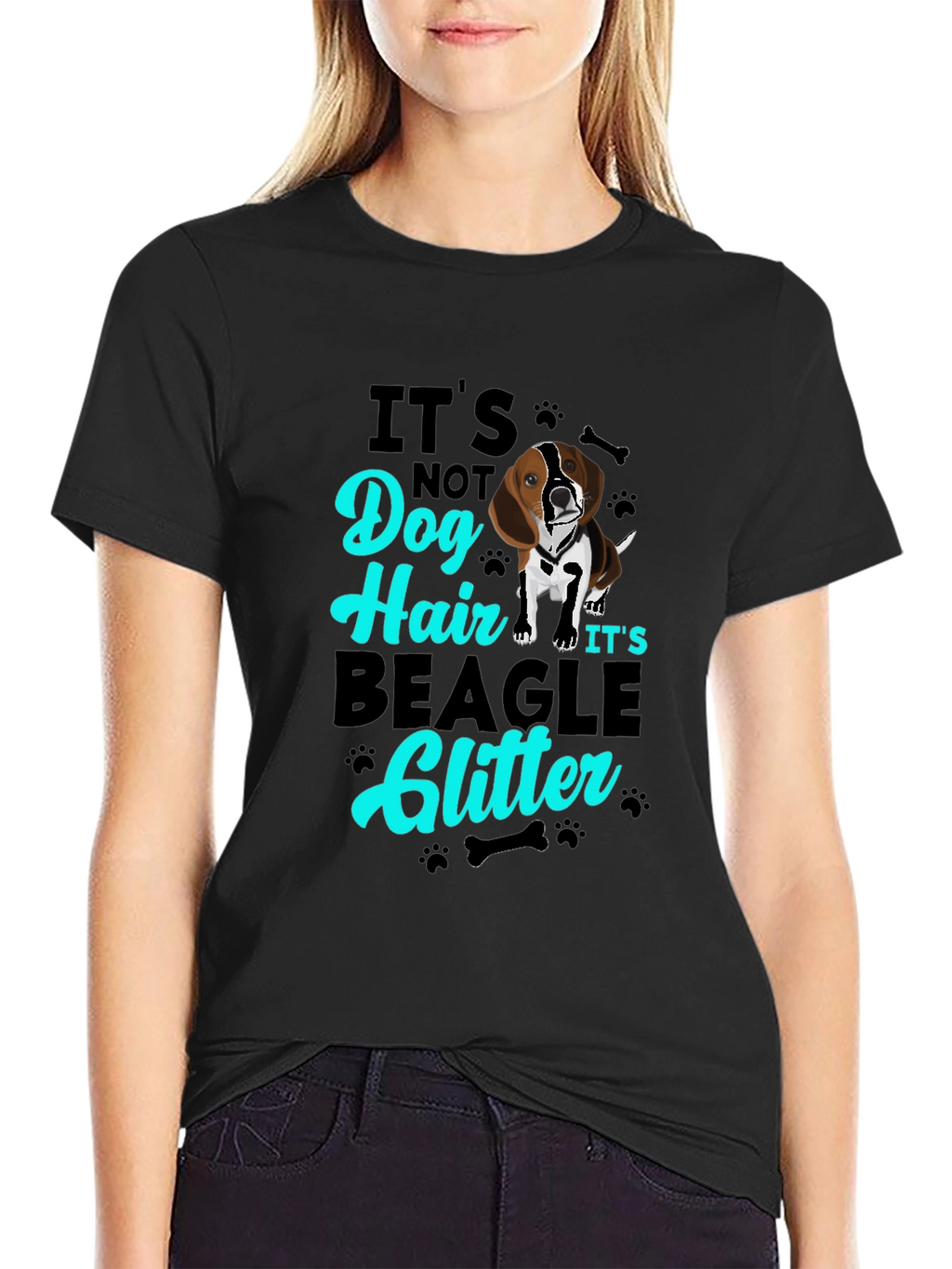 Beagle Glitter T-Shirt - Dog Lover Tee