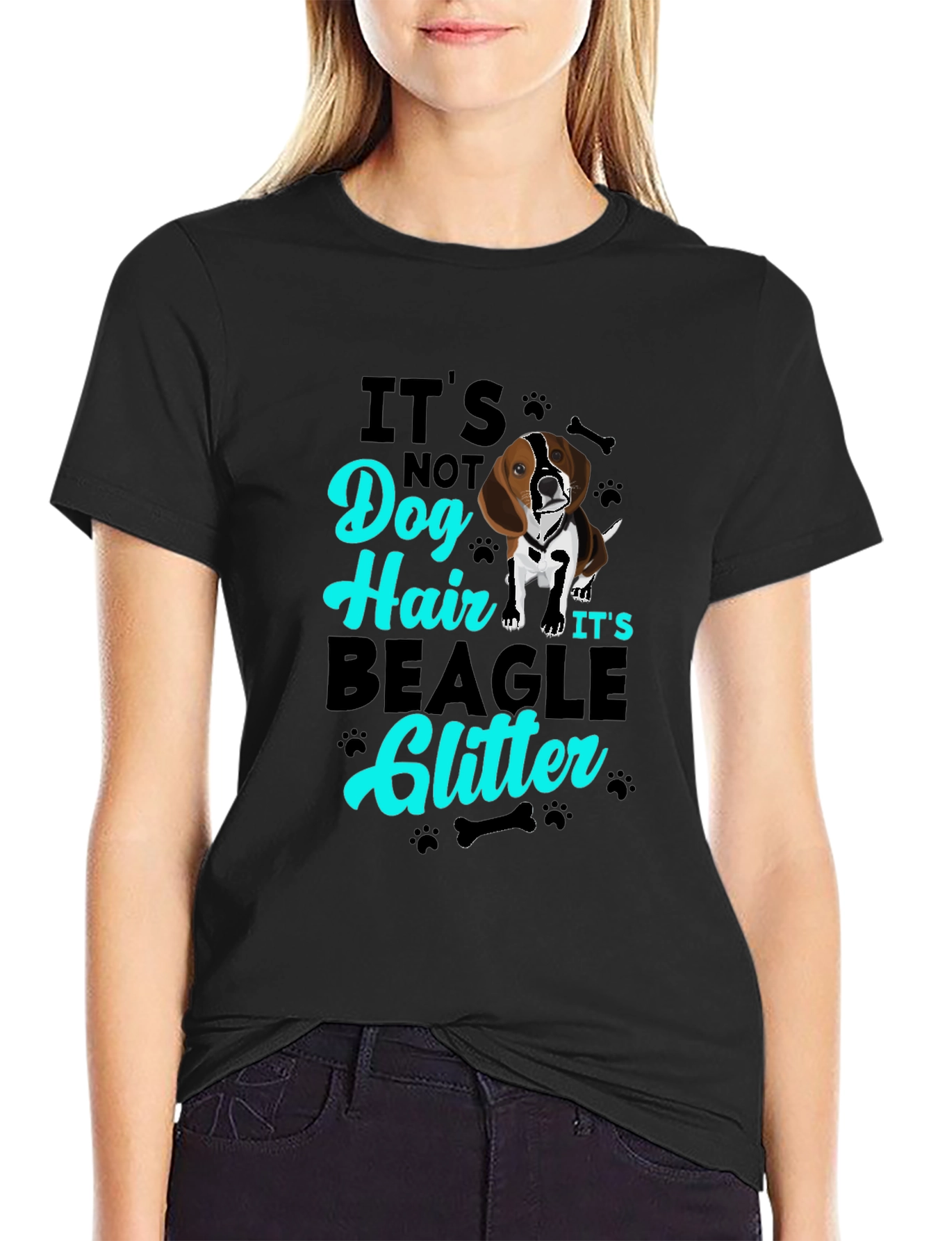Beagle Glitter T-Shirt - Dog Lover Tee