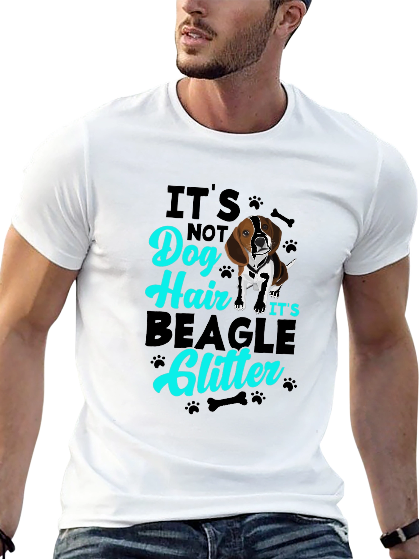 Beagle Glitter T-Shirt - Dog Lover Tee