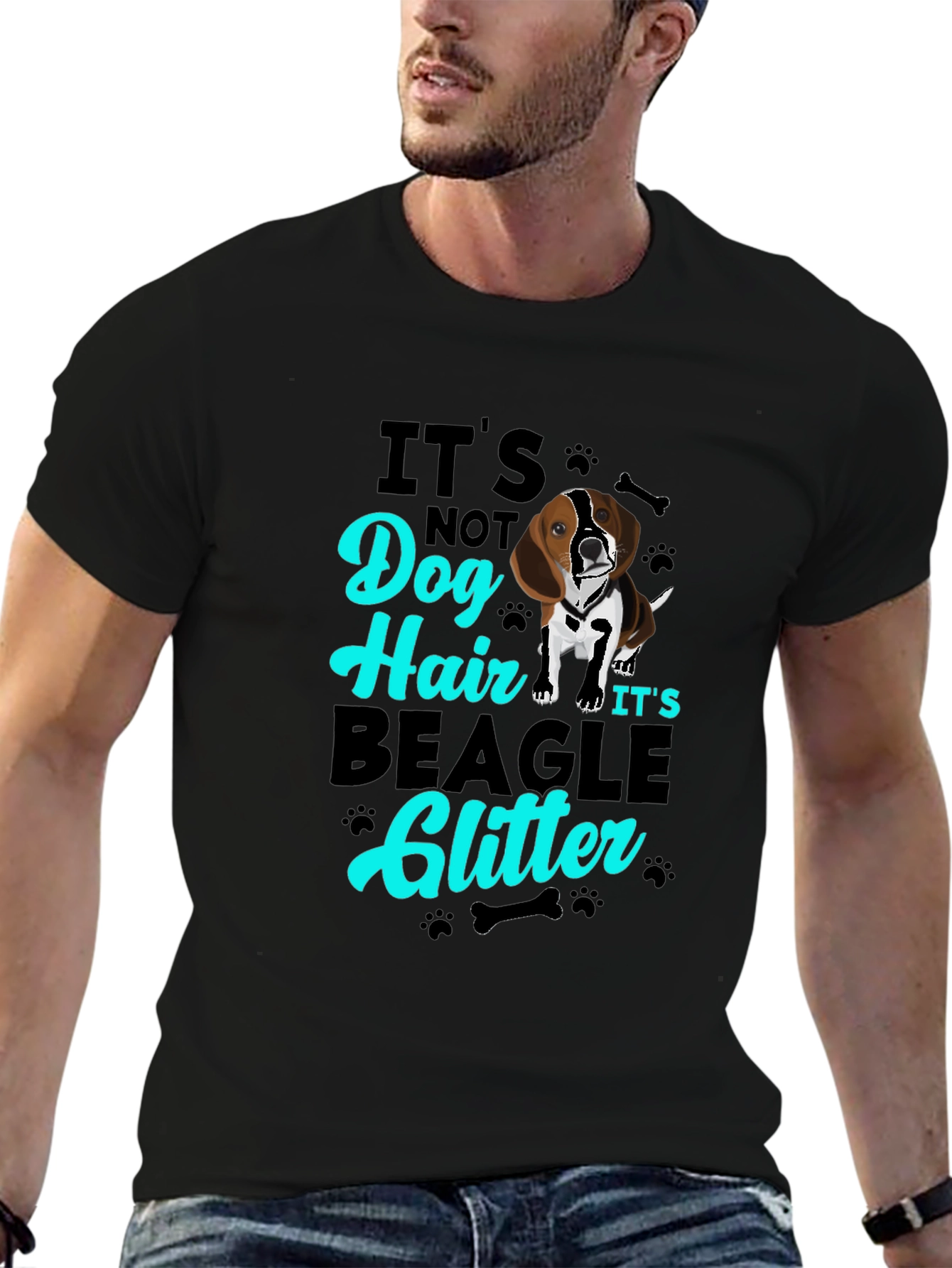 Beagle Glitter T-Shirt - Dog Lover Tee