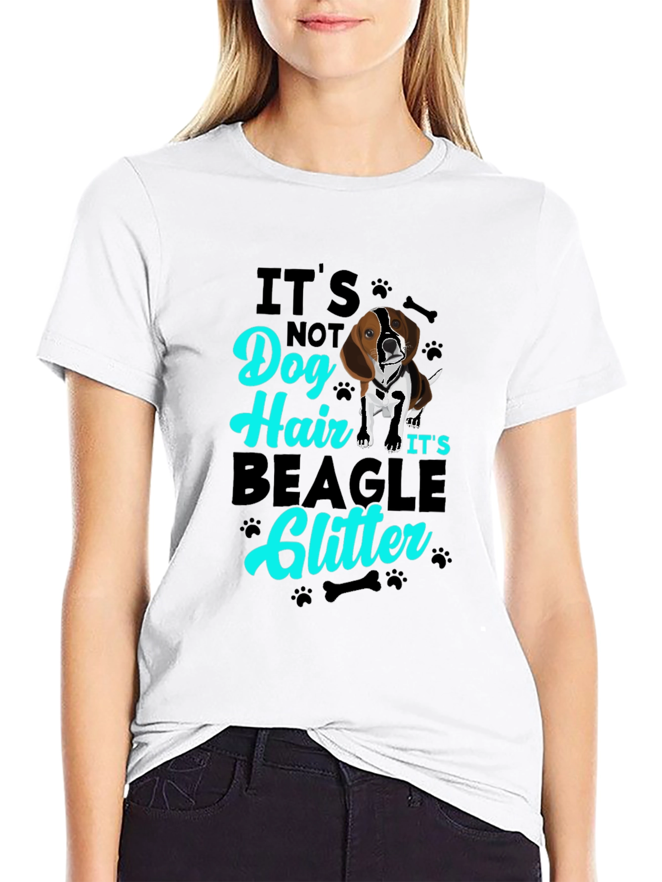 Beagle Glitter T-Shirt - Dog Lover Tee
